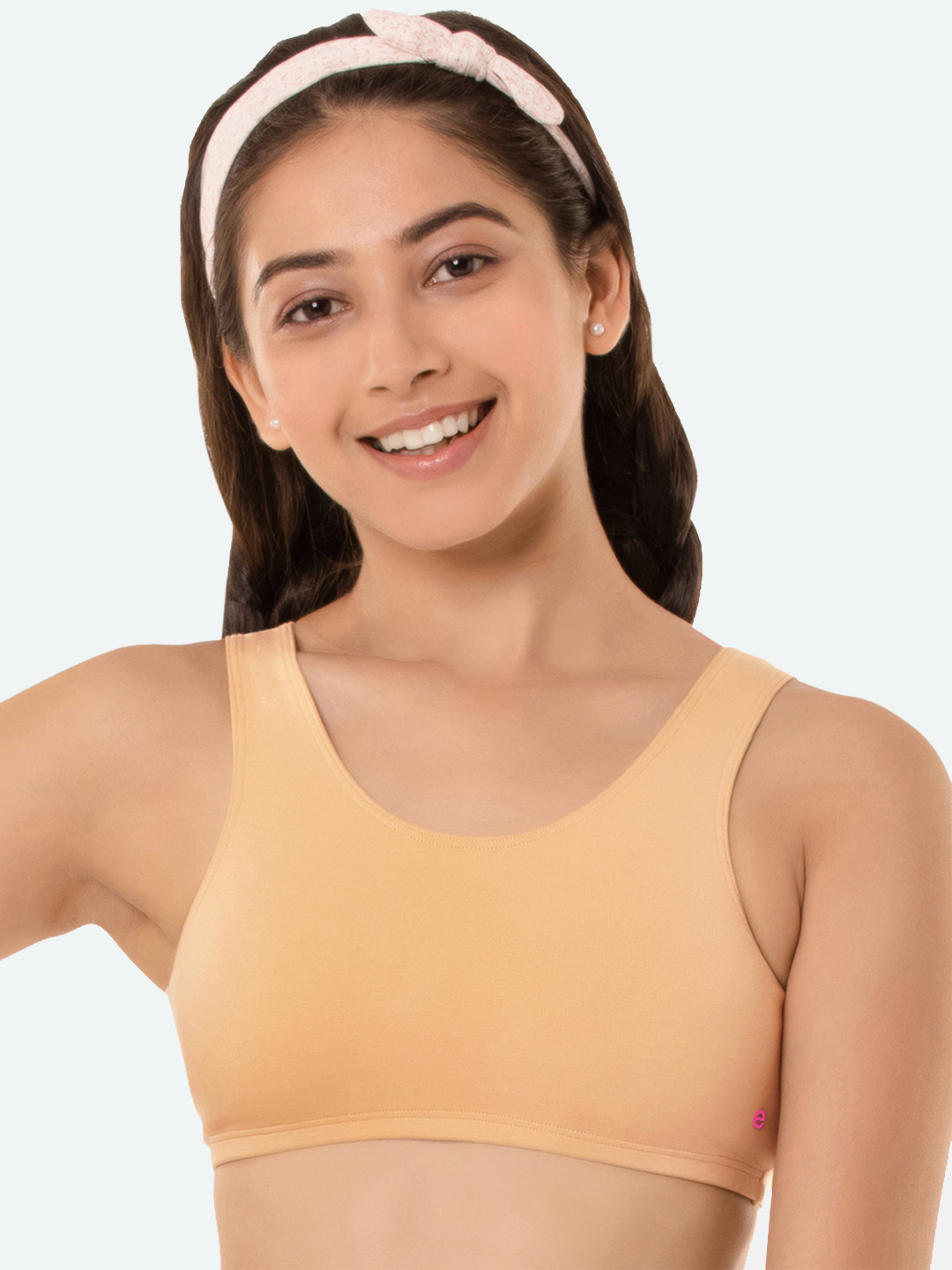 

Enamor Antimicrobial Full Coverage Non Padded Beginners Bra, Nude