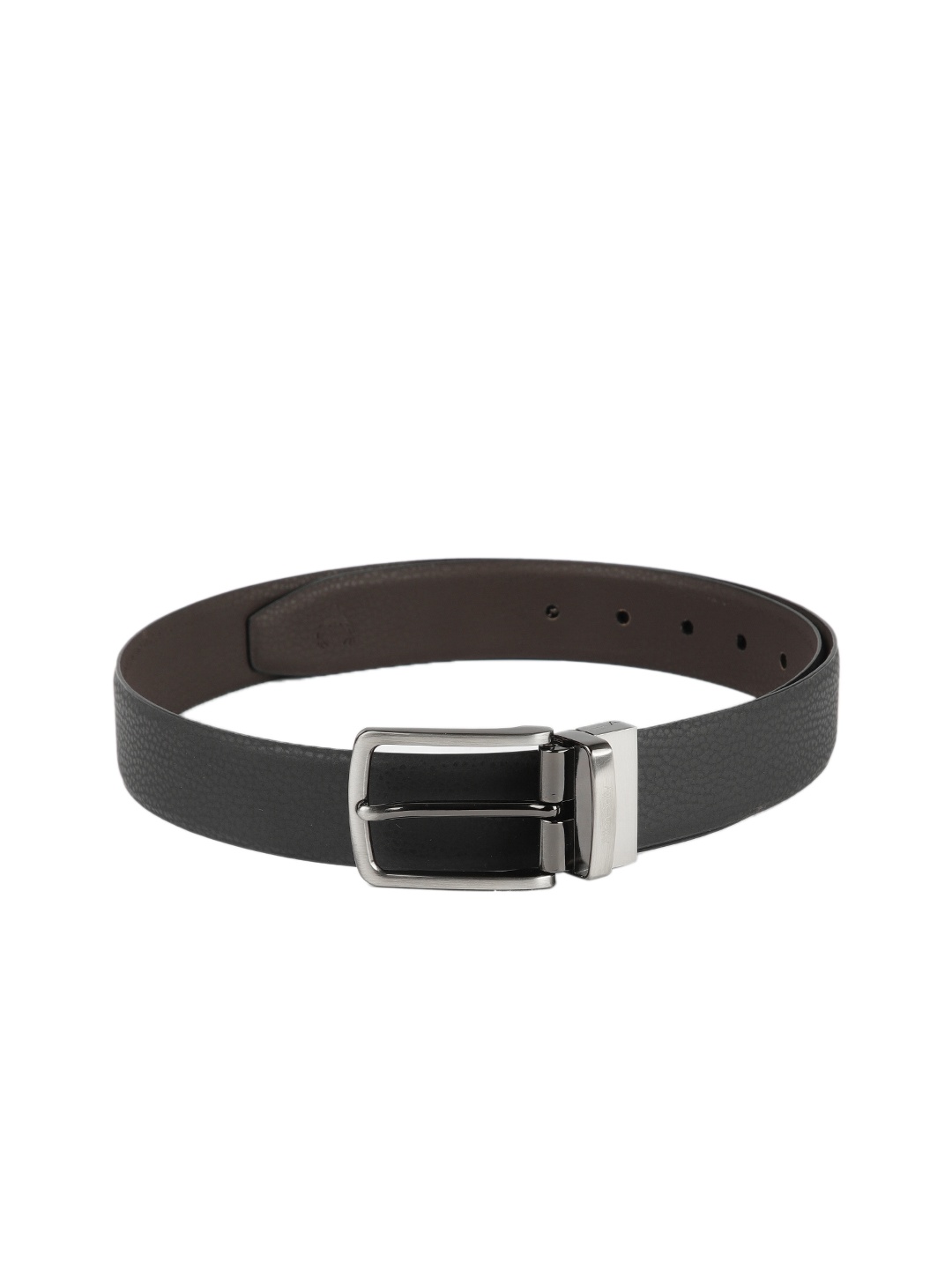 

Allen Solly Men Black Solid Leather Reversible Formal Belt