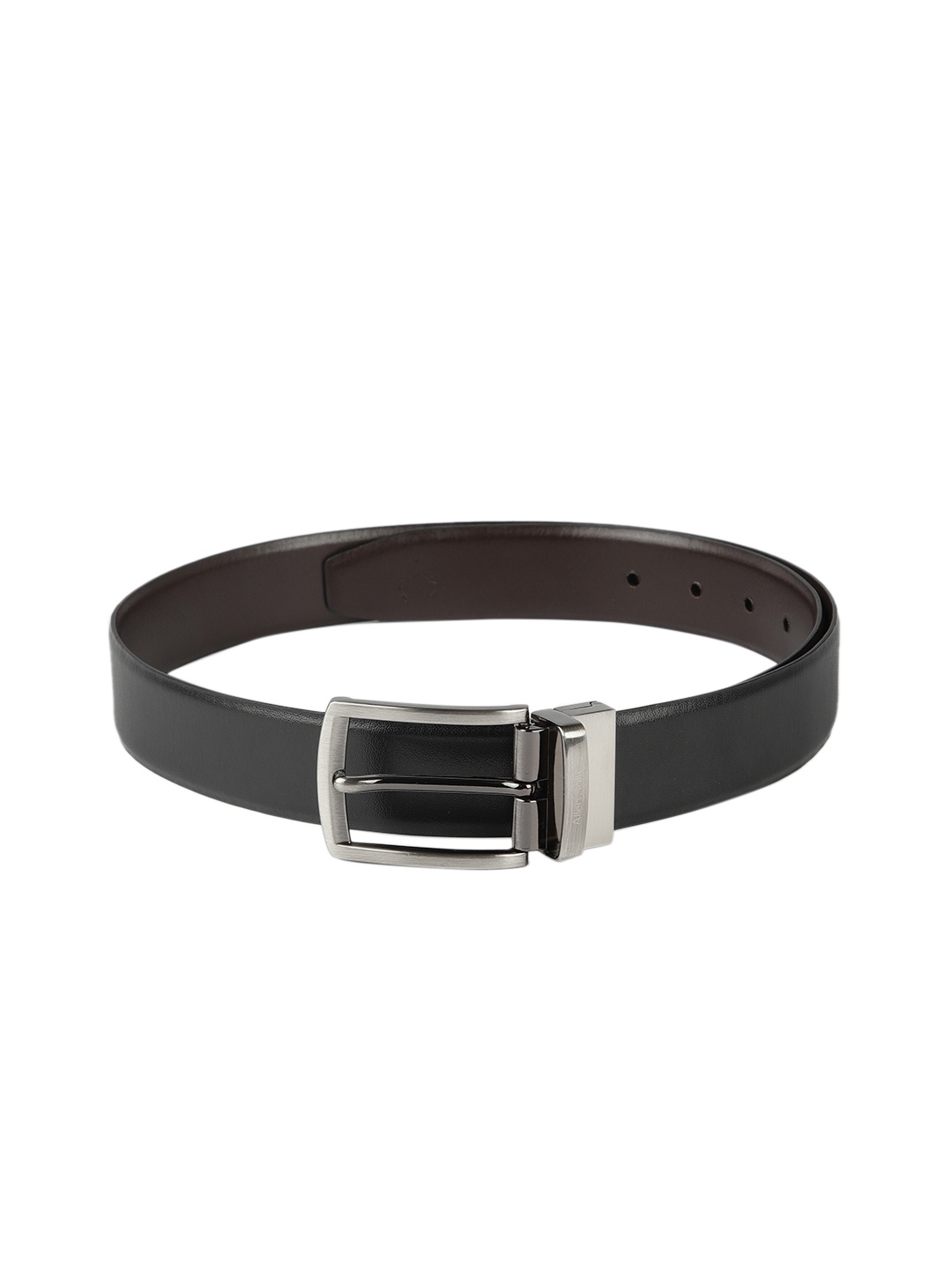 

Allen Solly Men Black Solid Leather Reversible Formal Belt