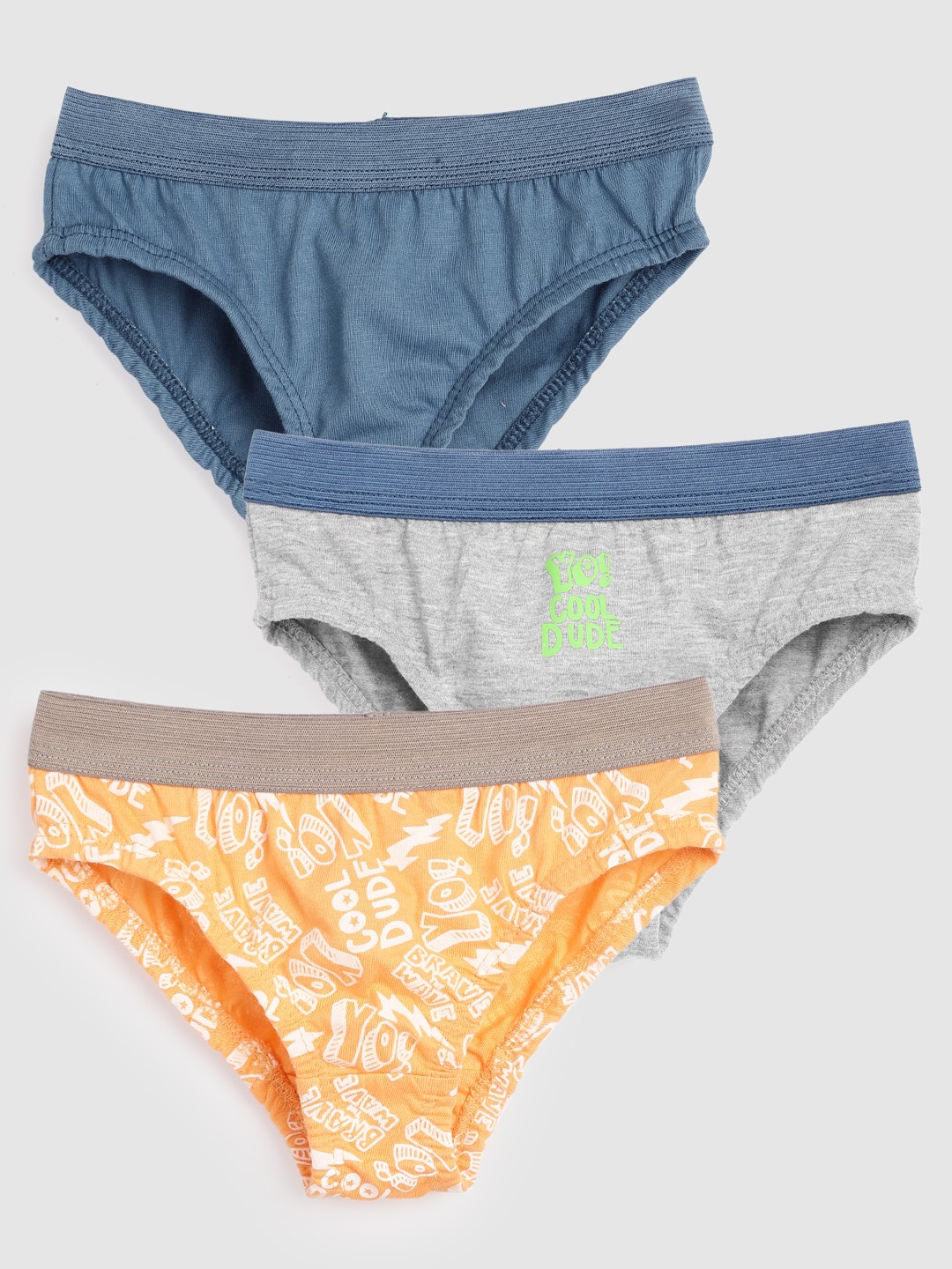 

YK Boys Pack of 3 Pure Cotton Briefs YK_AW21_B_JR_Brief27aprl3, Teal