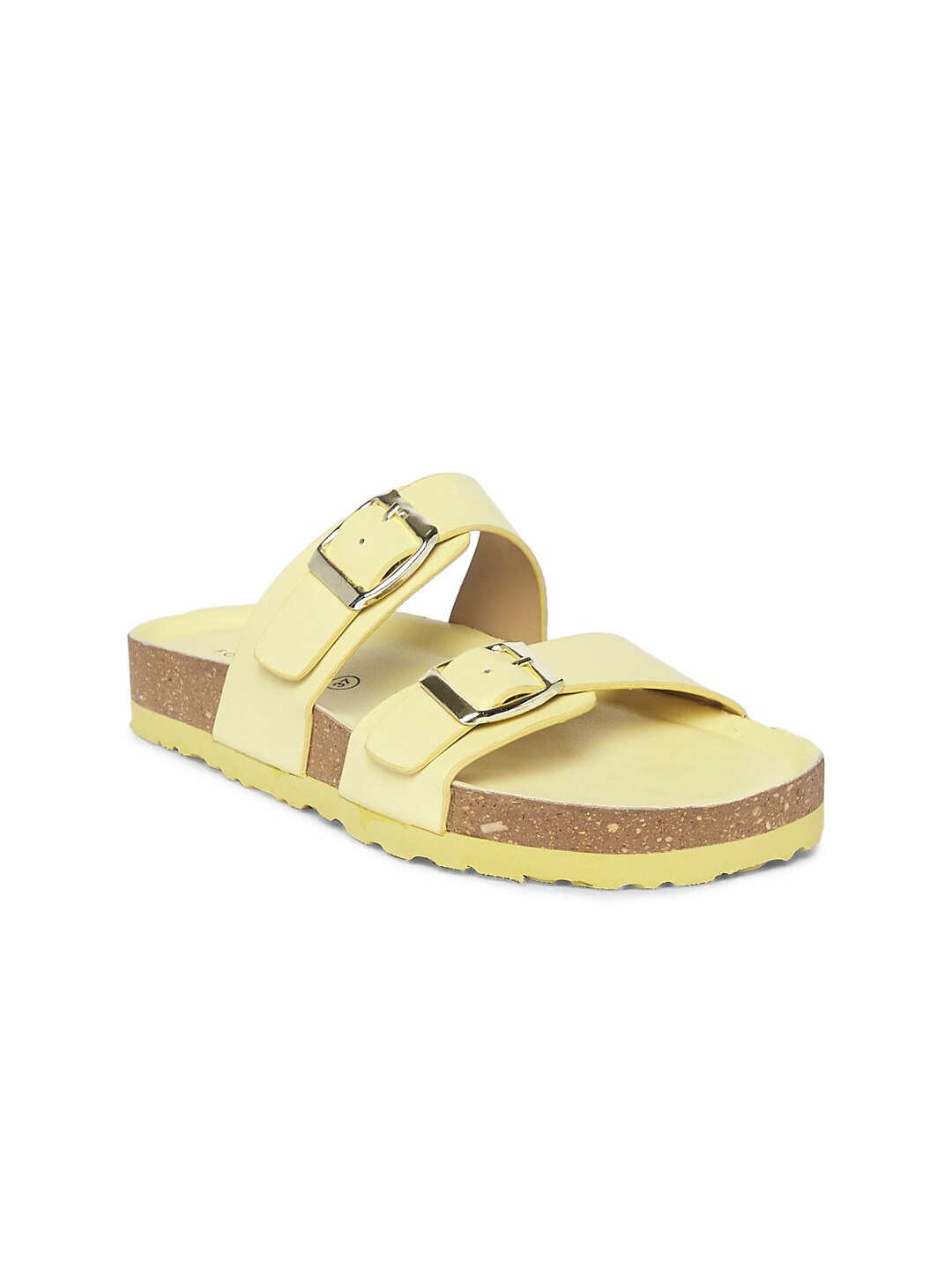 

Forever Glam by Pantaloons Women Yellow Open Toe Flats