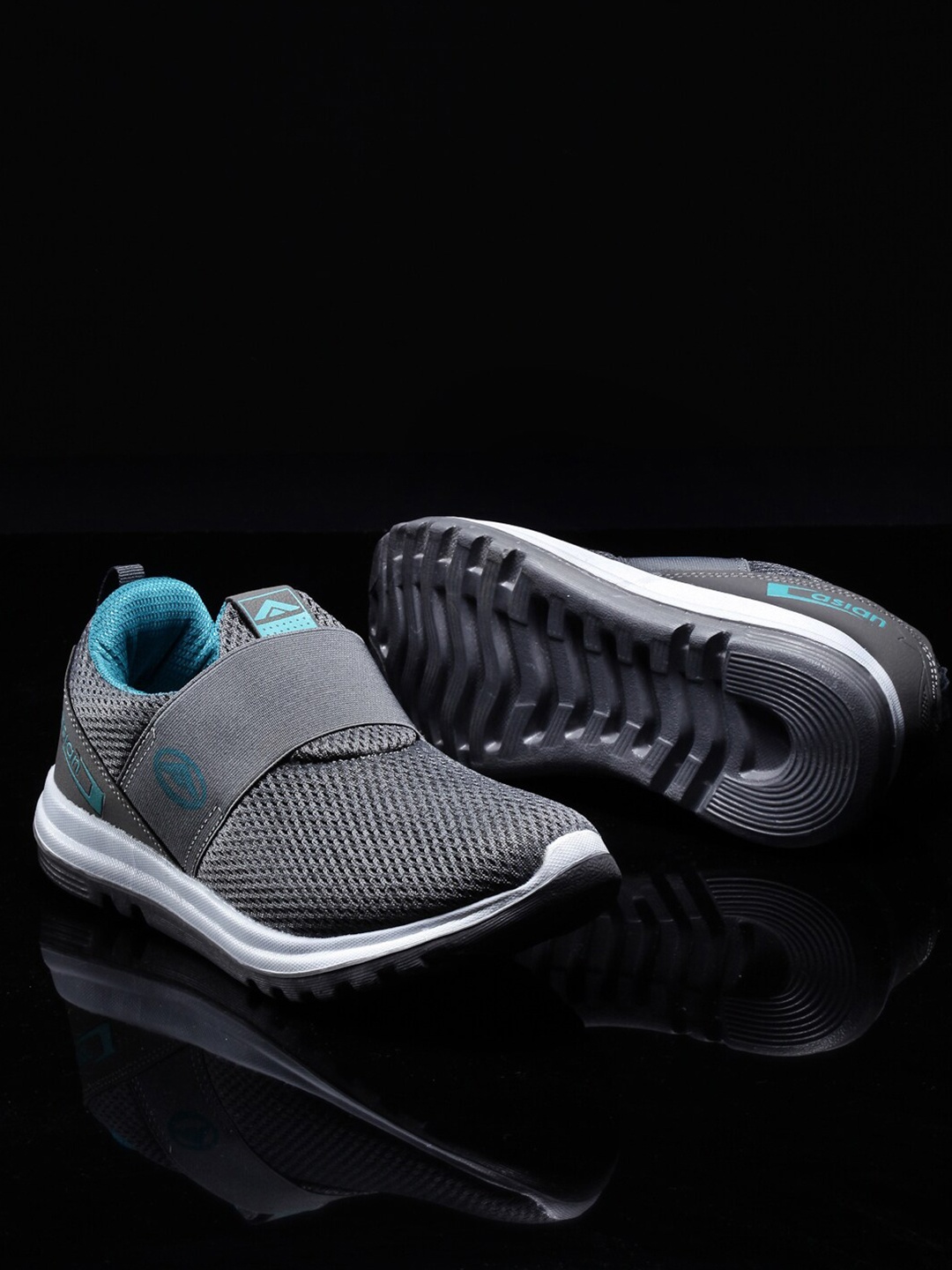 

ASIAN Men Grey Mesh Running Non-Marking Shoes