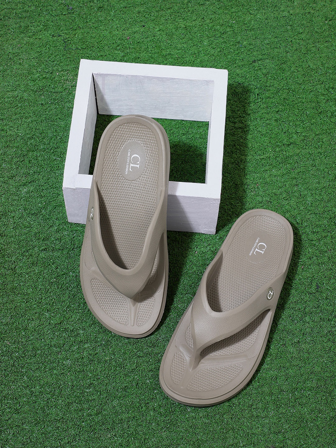 

Carlton London Men Beige Thong Flip-Flops