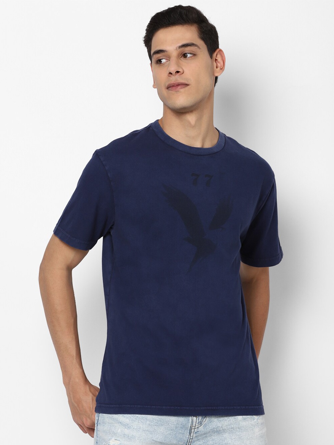 

AMERICAN EAGLE OUTFITTERS Men Blue Printed T-shirt