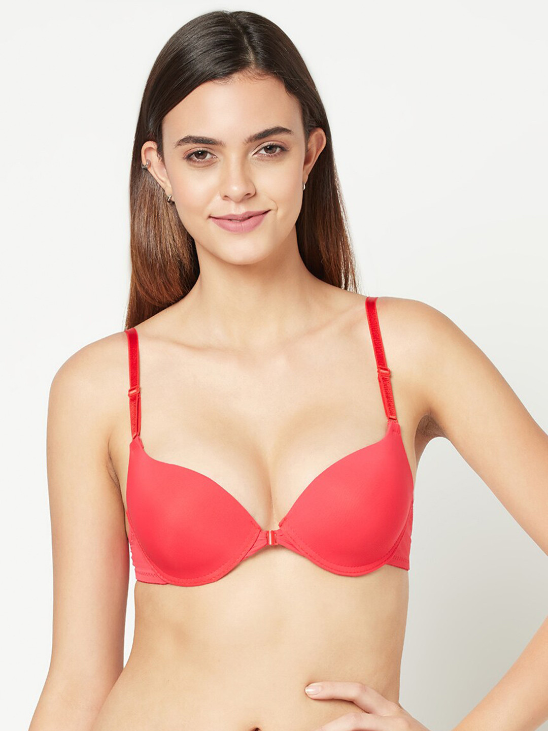 

PRETTYBOLD Women Red Underwired Heavily Padded Push-Up Bra- PB-22 RED-C21
