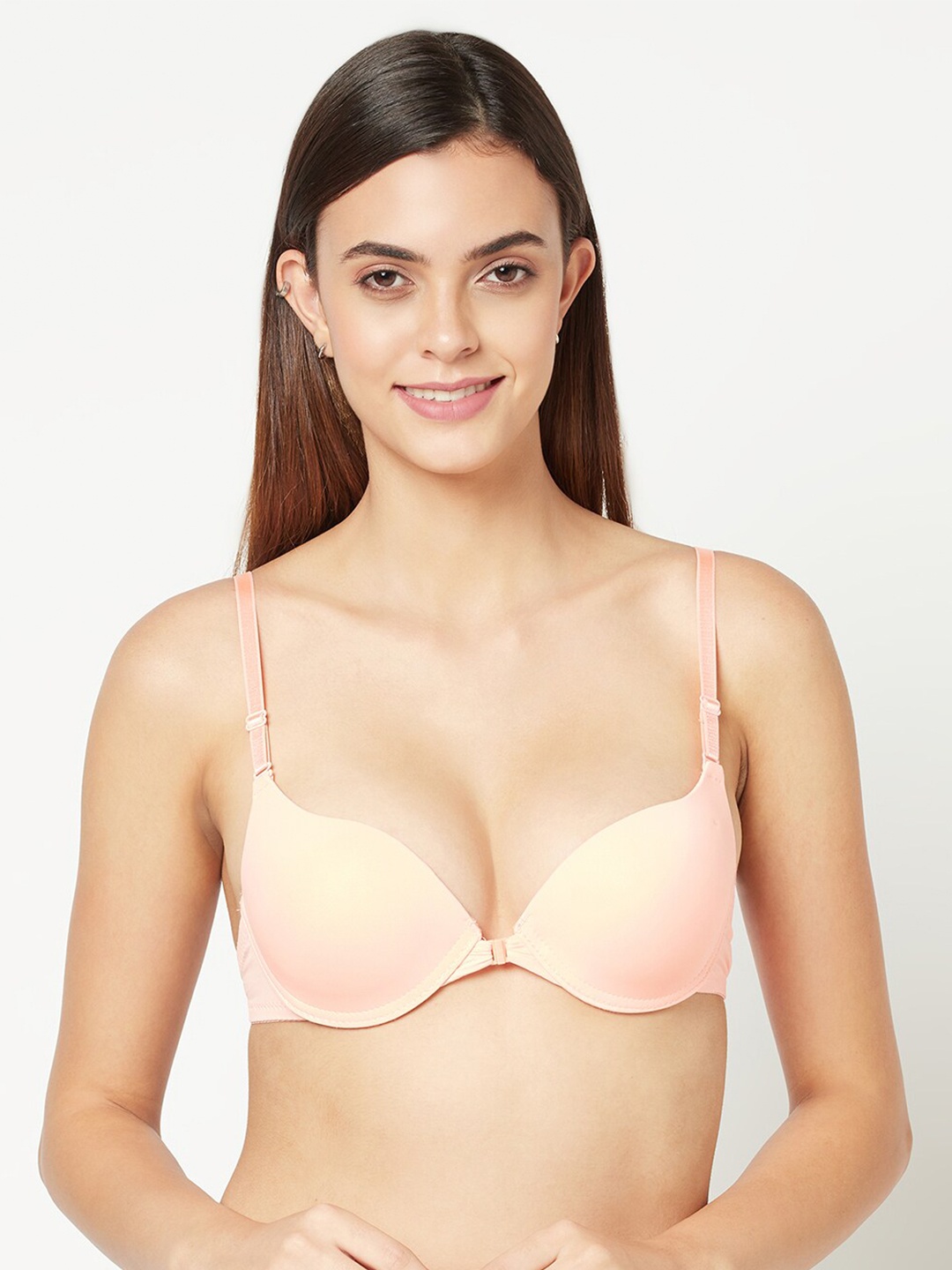 

PRETTYBOLD Rose Gold Underwired Heavily Padded Push-Up Bra