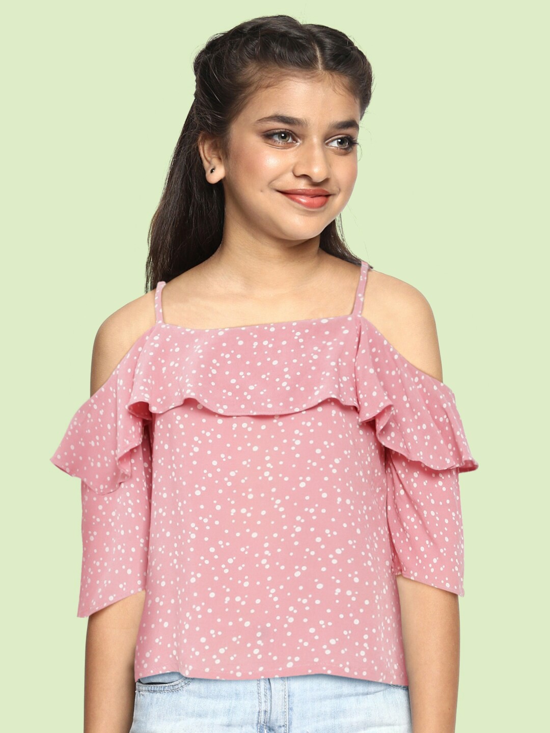

AND Nude Pink Printed Top