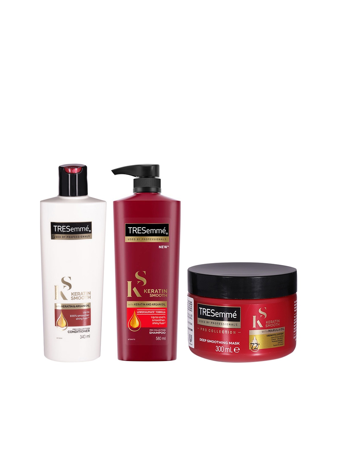 

TRESemme Set of Keratin Smooth Shampoo - Conditioner & Hair Mask, Red