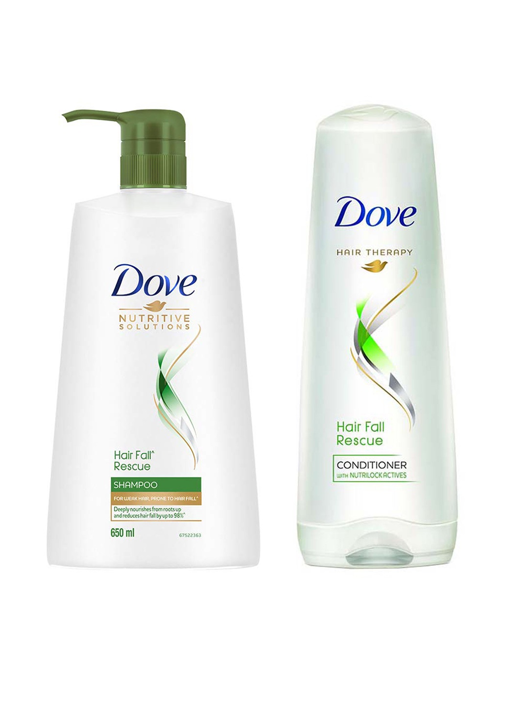 

Dove Set of Hair Fall Rescue Shampoo & Conditioner, White