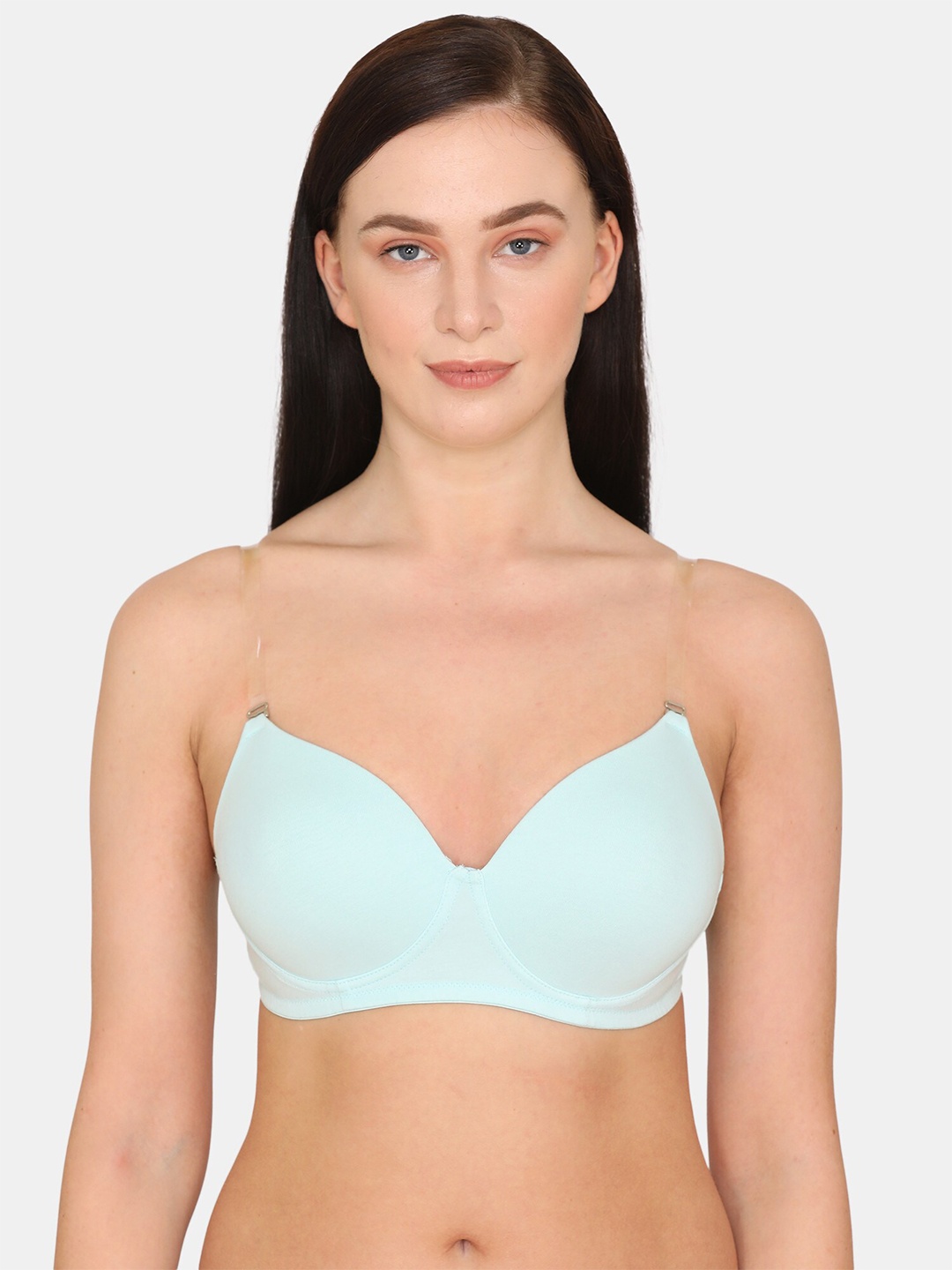 

Zivame Sea Green Solid Half Wired Full Coverage T-shirt Bra