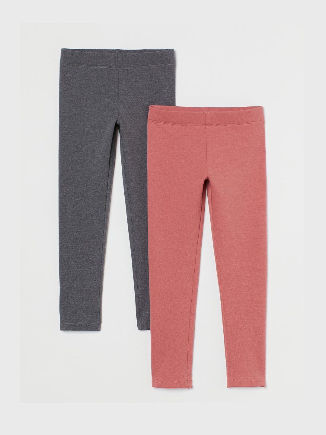 

H&M Girls Grey & Pink 2-Pack Sturdy Jersey Leggings