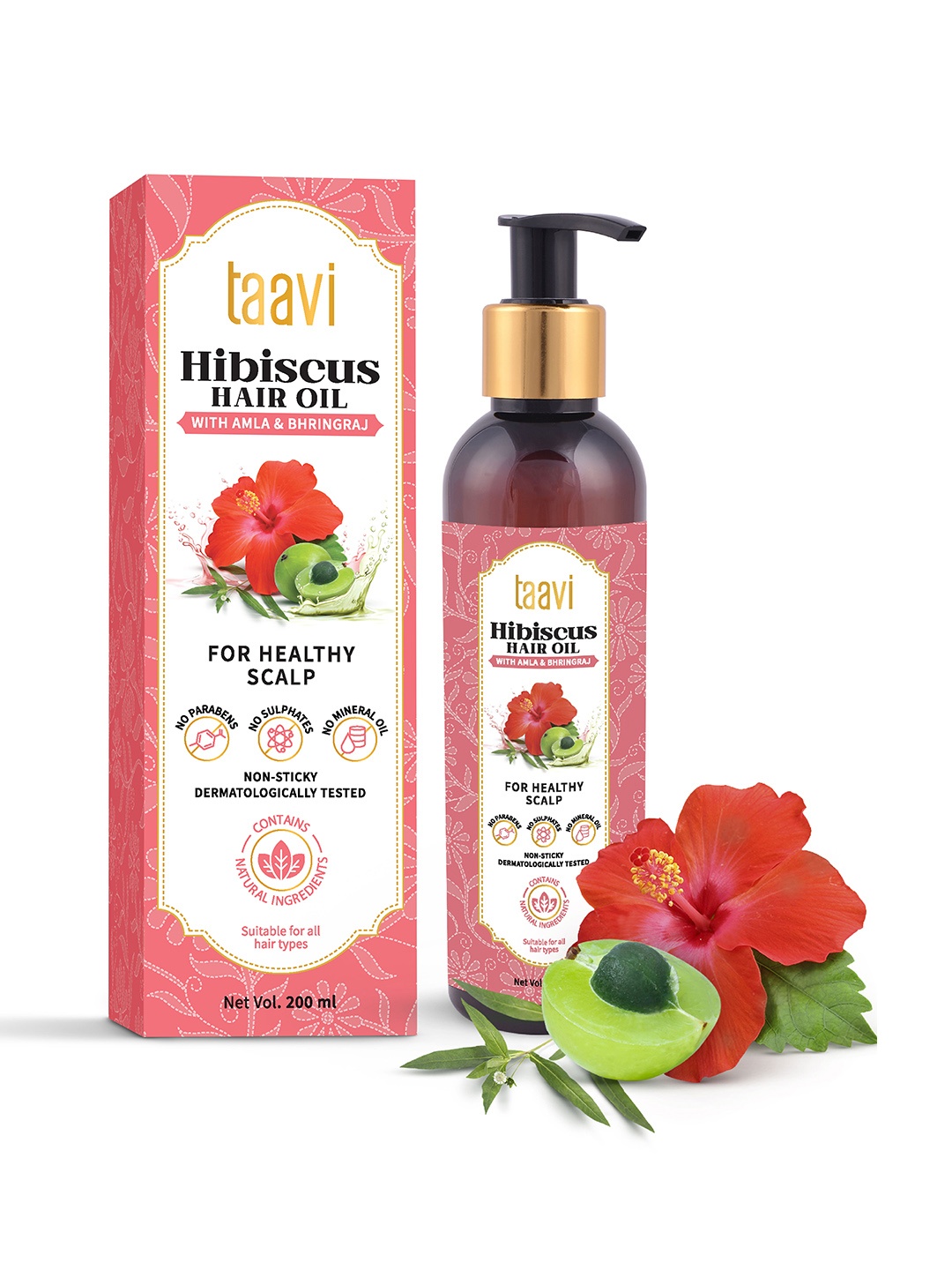 

Taavi Hibiscus Hair Oil 200 ml, Pink