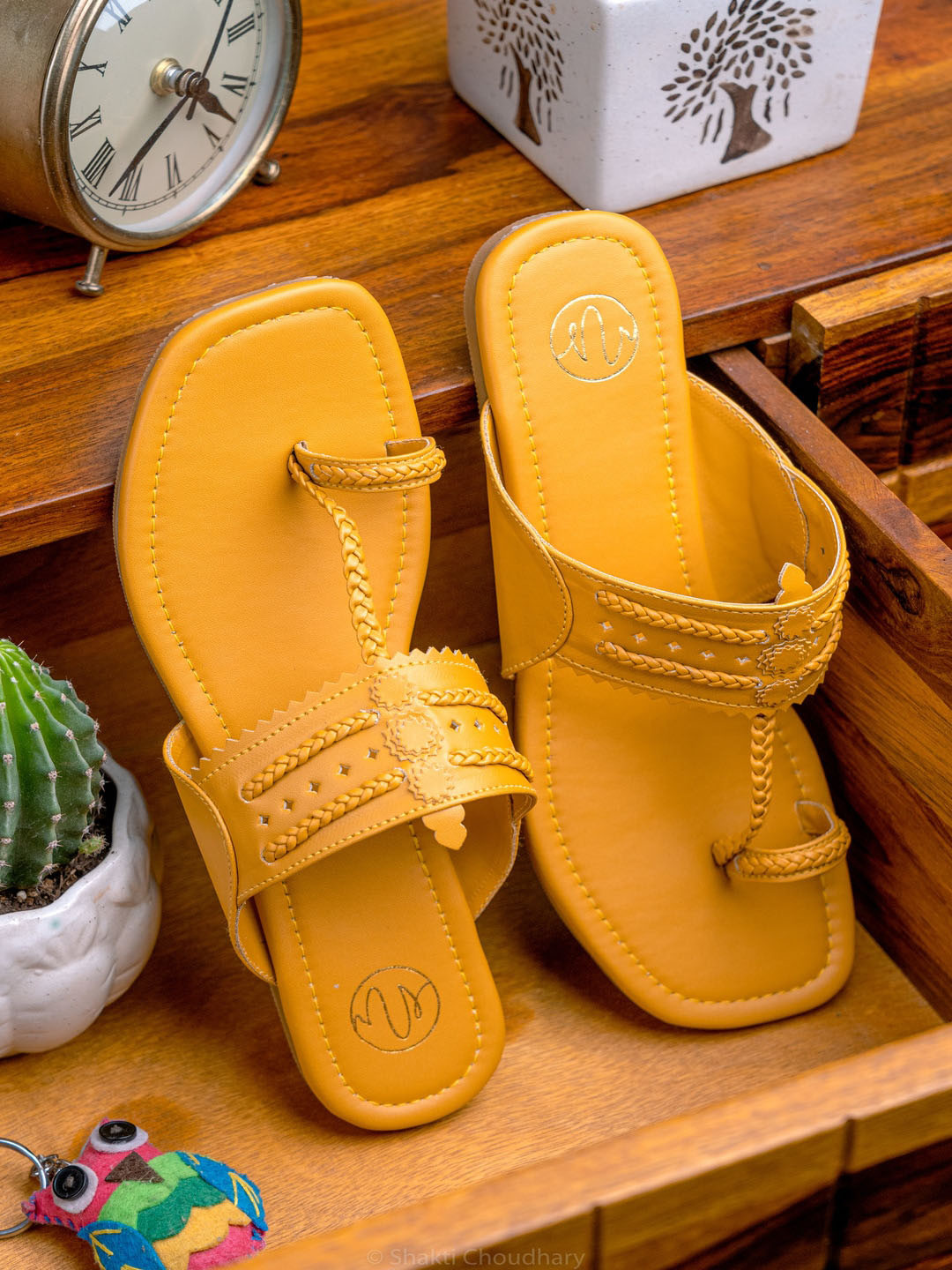 

NR By Nidhi Rathi Women Yellow One Toe Flats