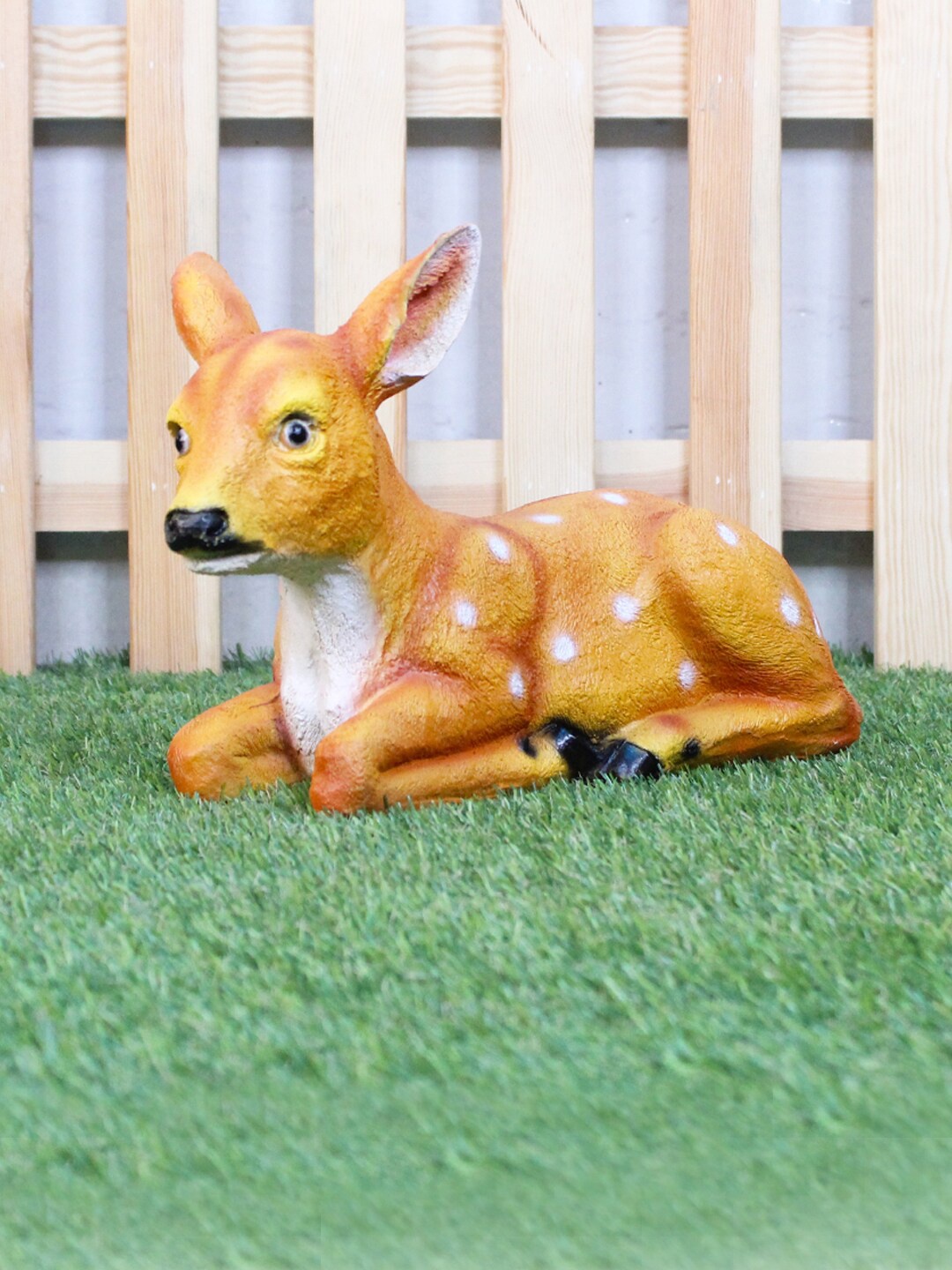

Wonderland Brown & White Resin Lying Deer Statue