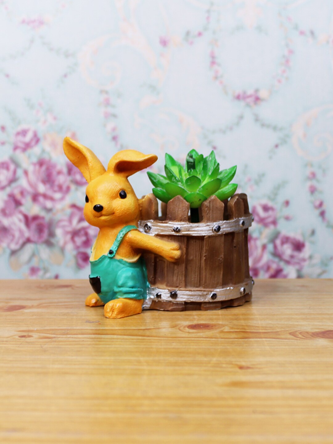 

Wonderland Brown & Green Resin Bunny Planter