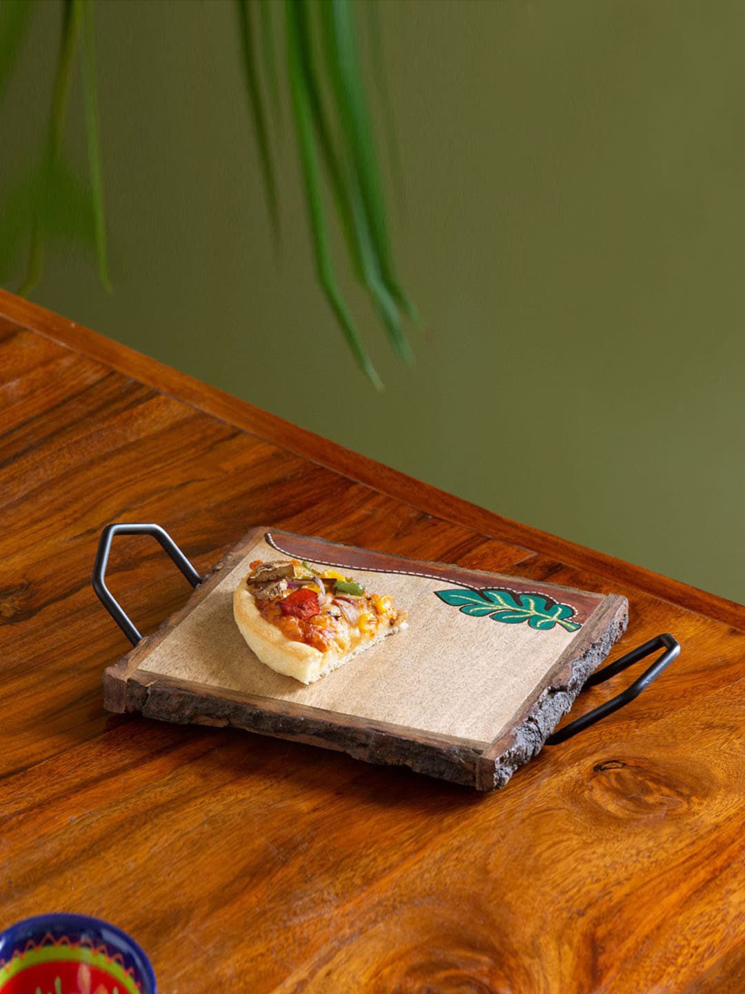 

ExclusiveLane Brown & Beige Handcrafted Wooden Serving Platter
