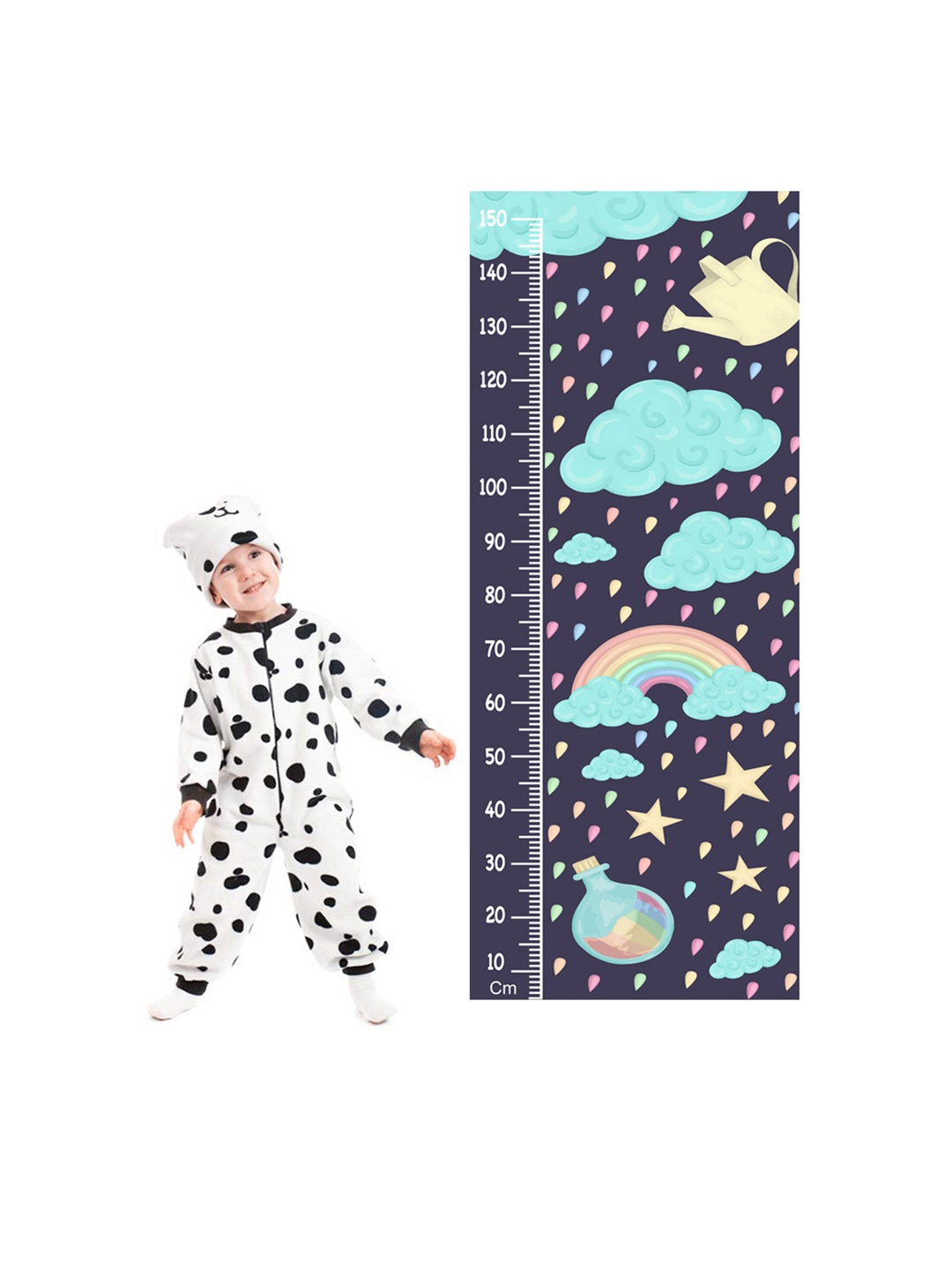 

WENS Blue Unicorn Height Measurement Removable Wall Sticker