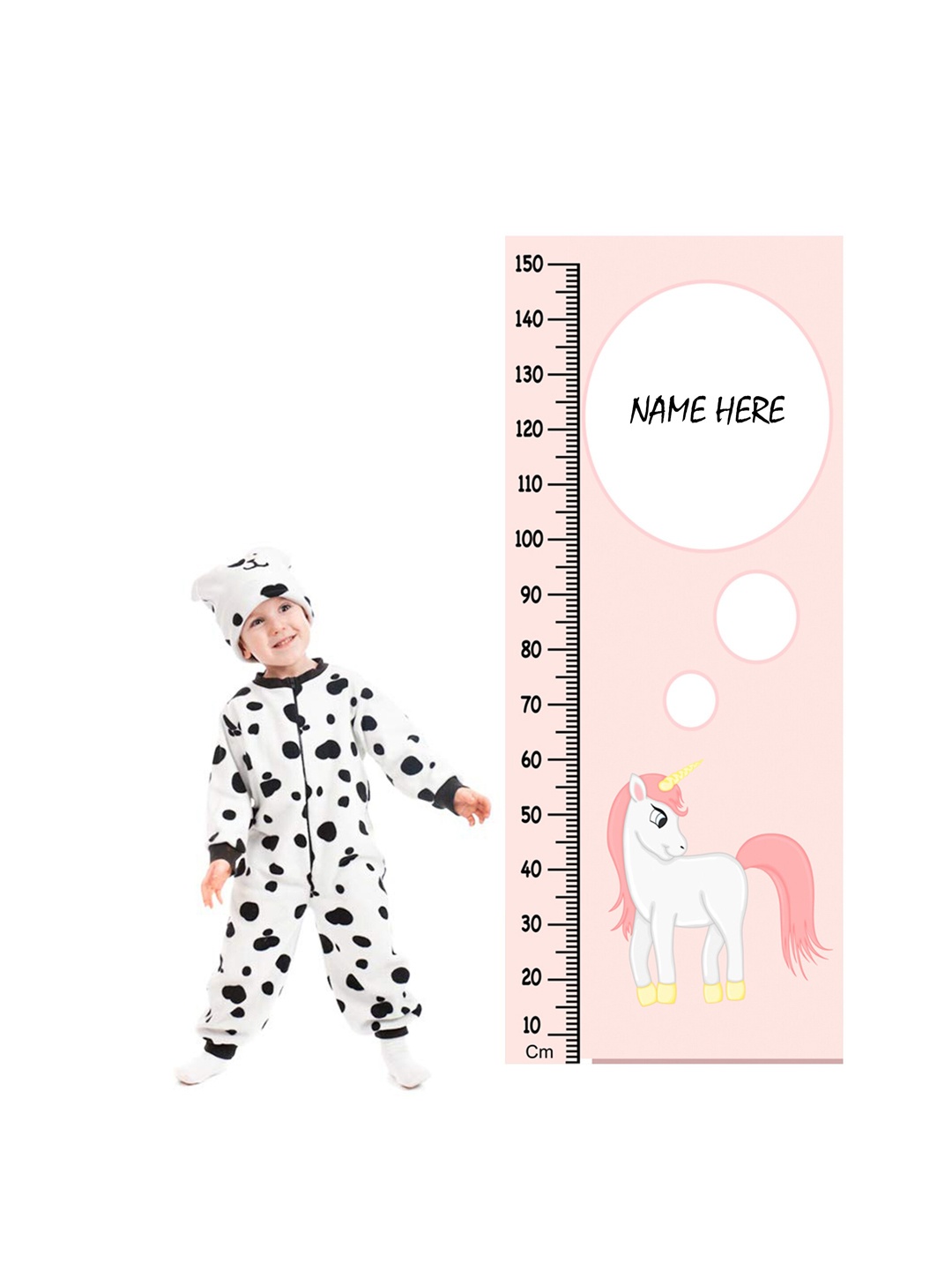 

WENS Pink & White Unicorn Height Measurement Removable Wall Sticker