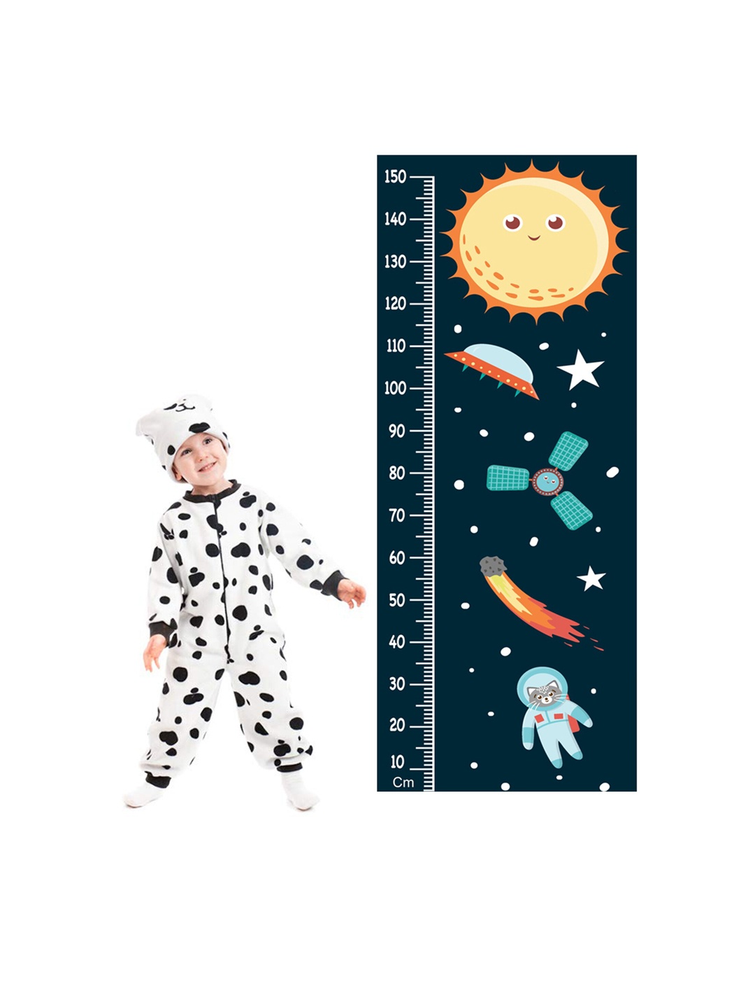 

WENS Space Height Measurement Removable Wall Sticker, Blue
