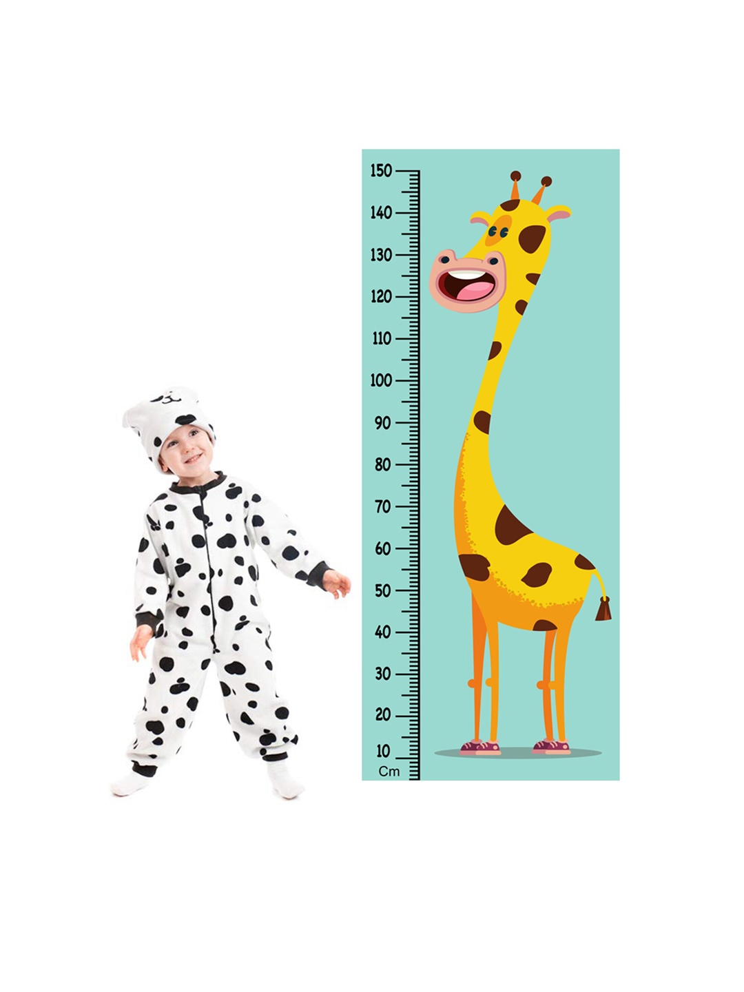 

WENS Cute Cartoon Height Measurement Removable Wall Sticker, Yellow