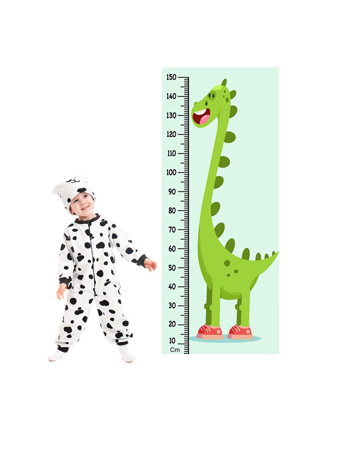 

WENS Cute Cartoon Height Measurement Removable Wall Sticker, Green