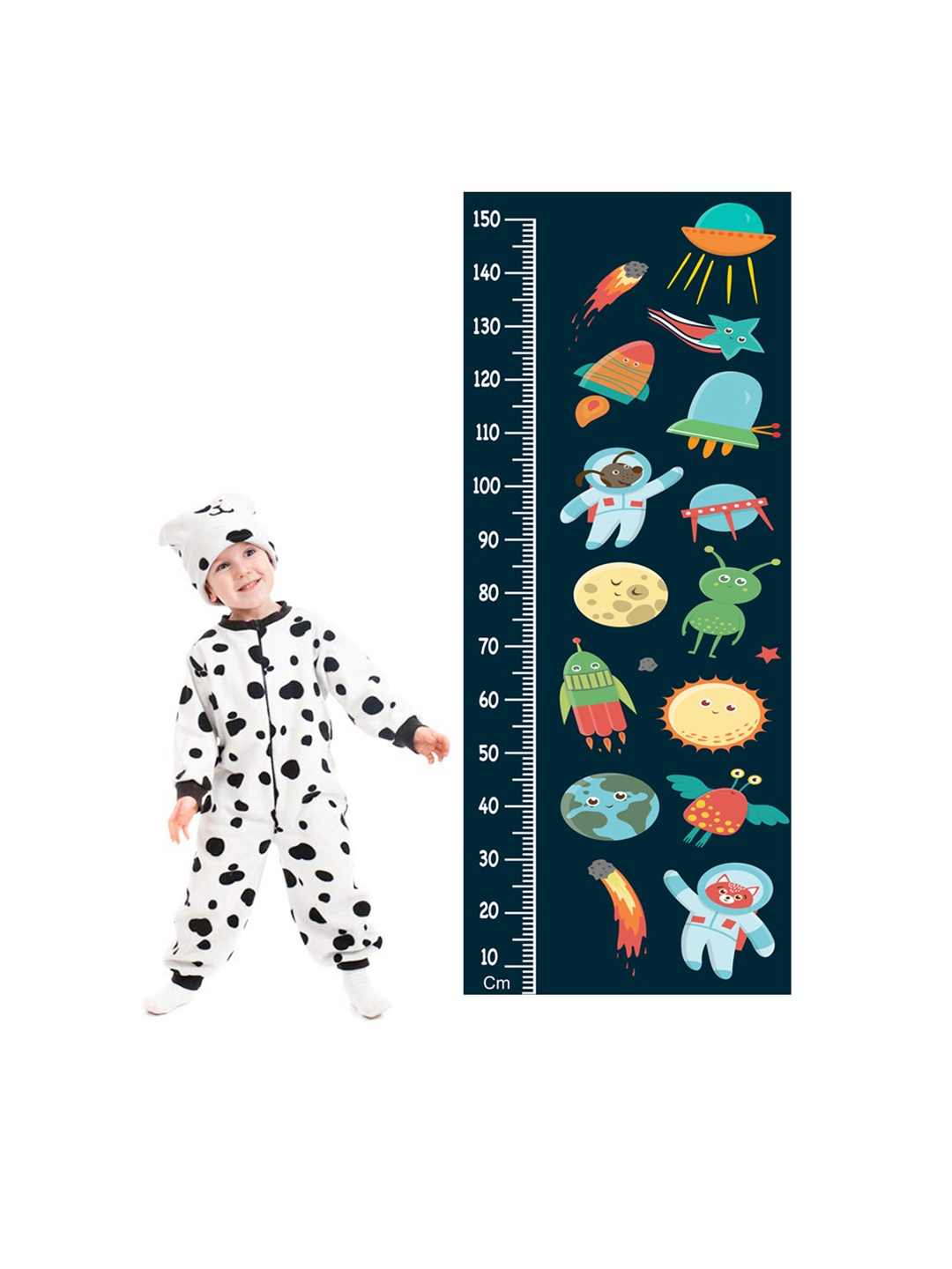 

WENS Space Height Measurement Removable Wall Sticker, Blue