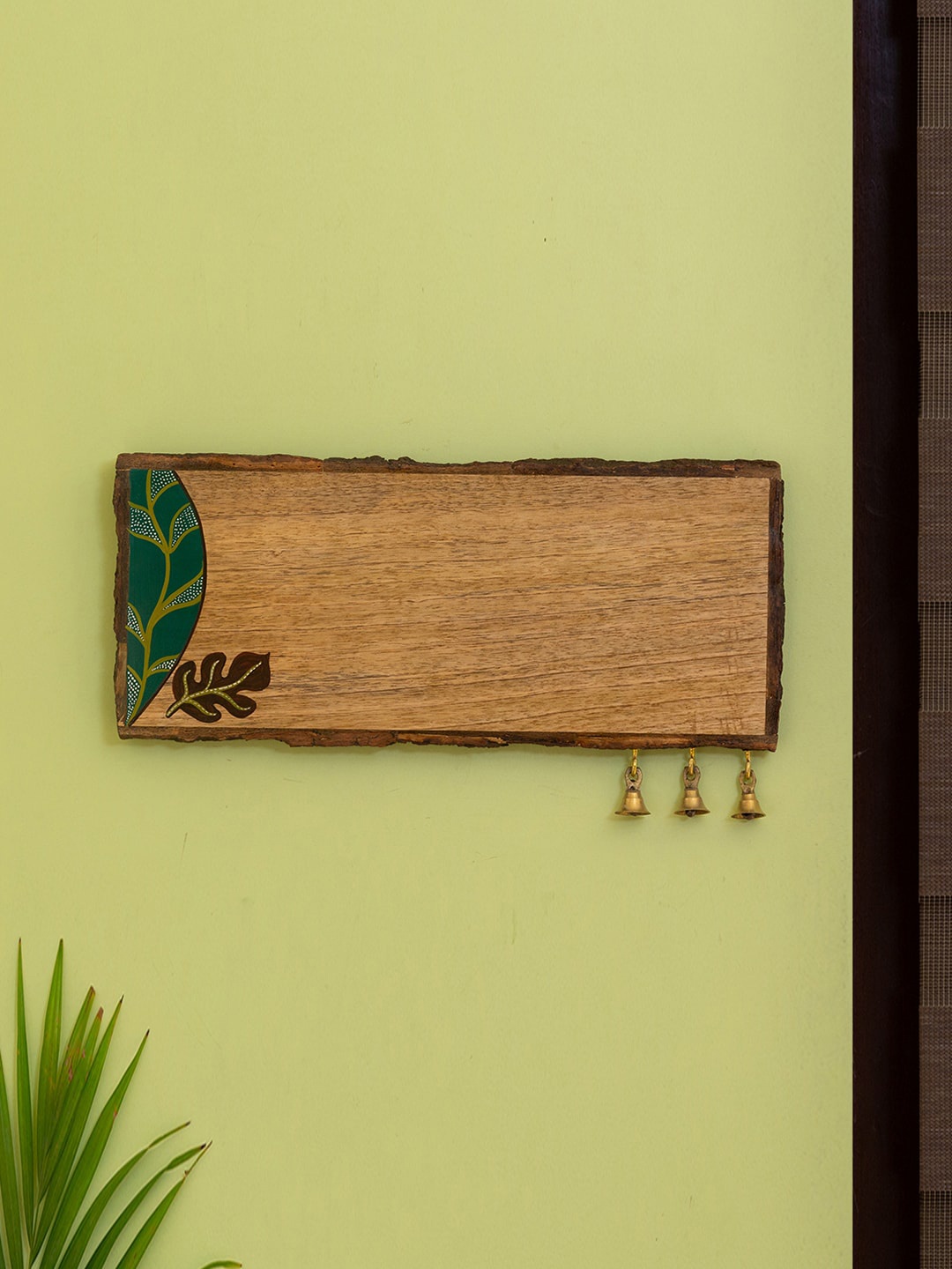 

ExclusiveLane Hand-Painted Wooden Wall Decor Name Plate, Brown