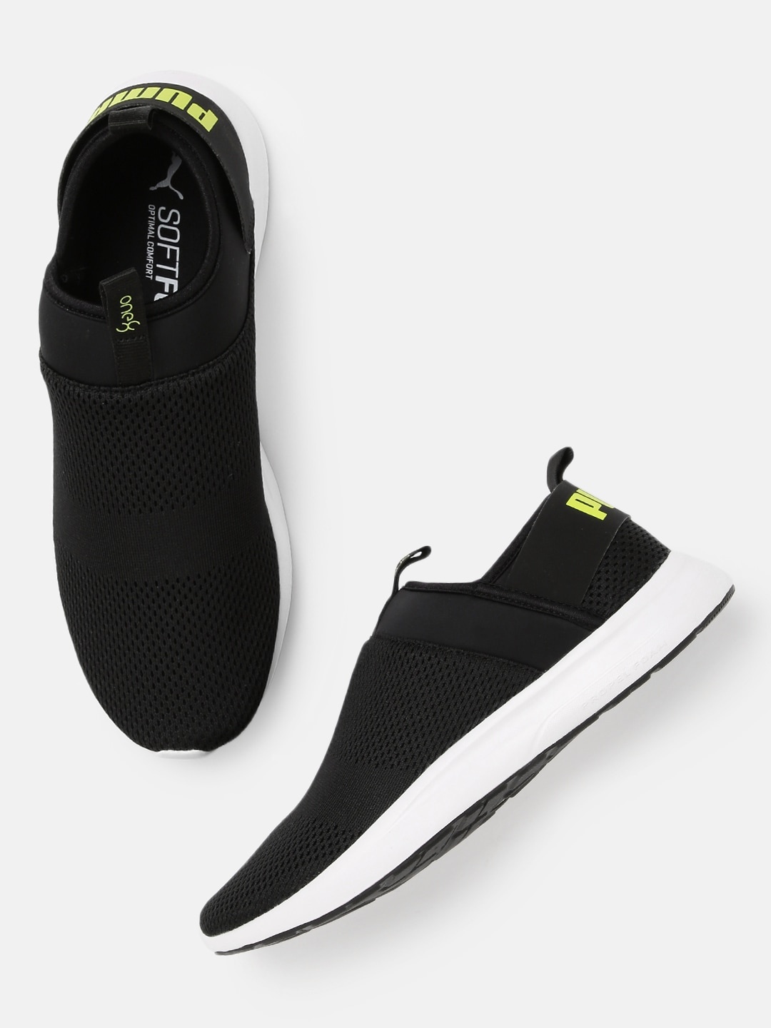 

one8 x PUMA Men Black Trot IDP Slip-on Running Shoes
