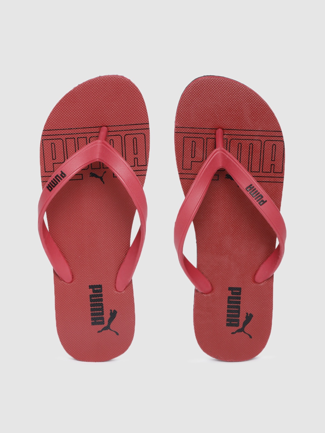 

Puma Men Red Black Neon 5 Printed Thong Flip-Flops