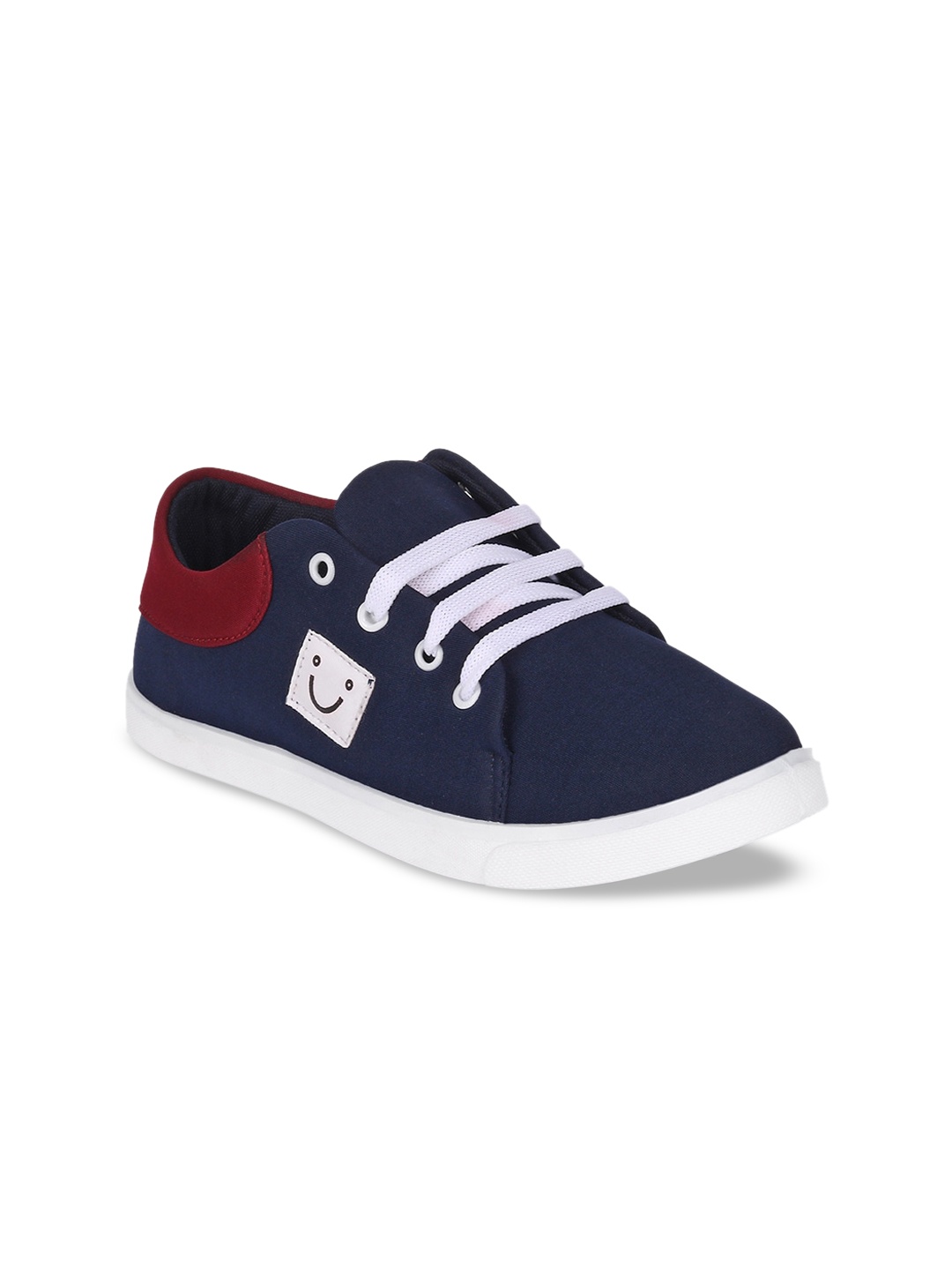 

Longwalk Women Blue and Maroon Solid Canvas Sneakers