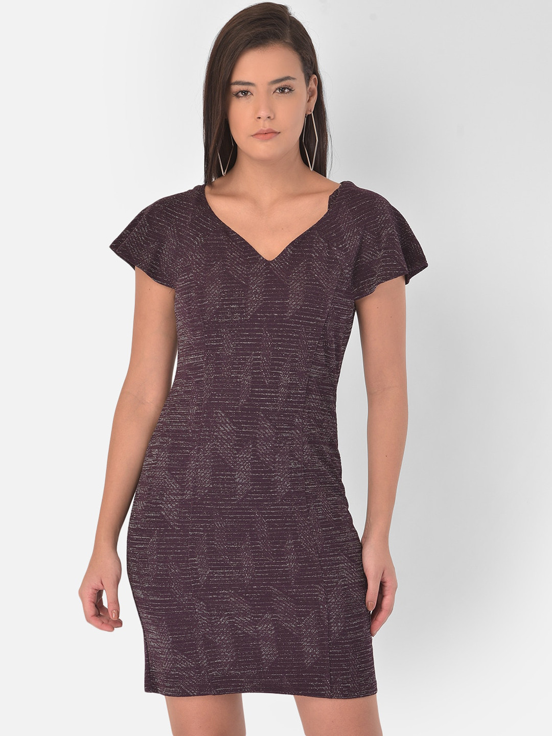 

Latin Quarters Purple Sheen Sheath Dress