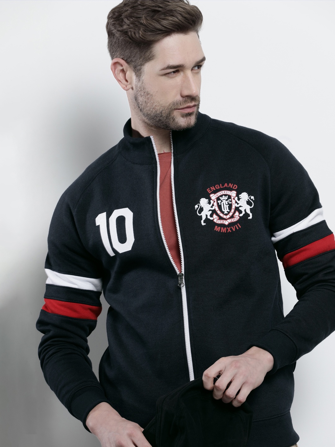 

The Indian Garage Co Men Navy Blue Printed Sweatshirt