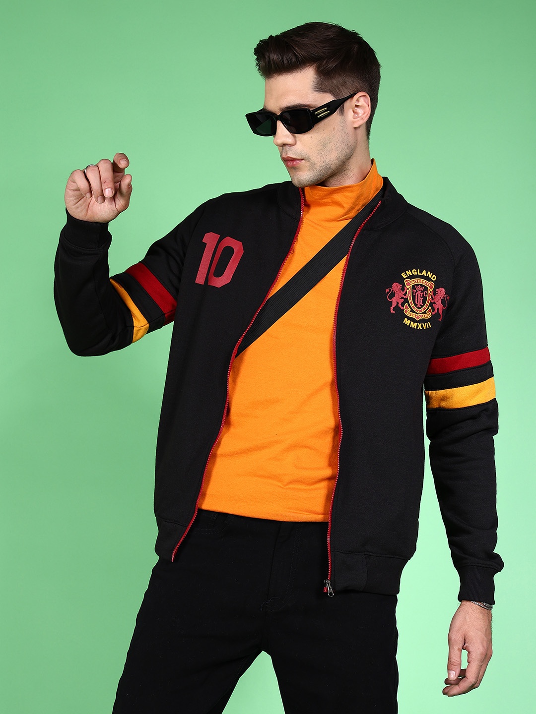 

The Indian Garage Co Men Black Printed Sweatshirt