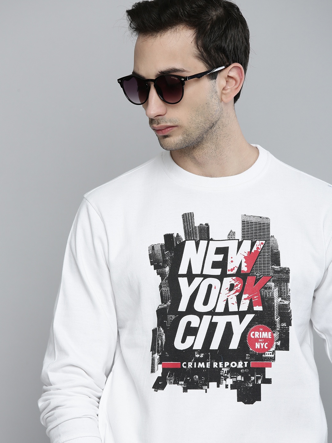 

The Indian Garage Co Men White Graphic Printed Sweatshirt