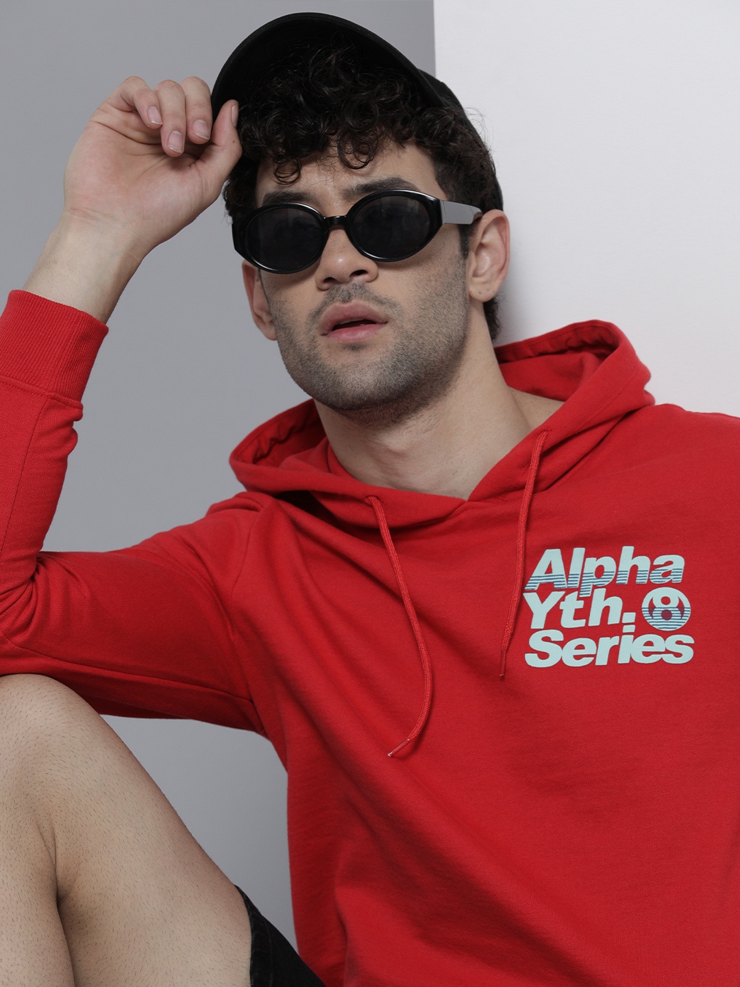 

The Indian Garage Co Men Red Hooded Sweatshirt