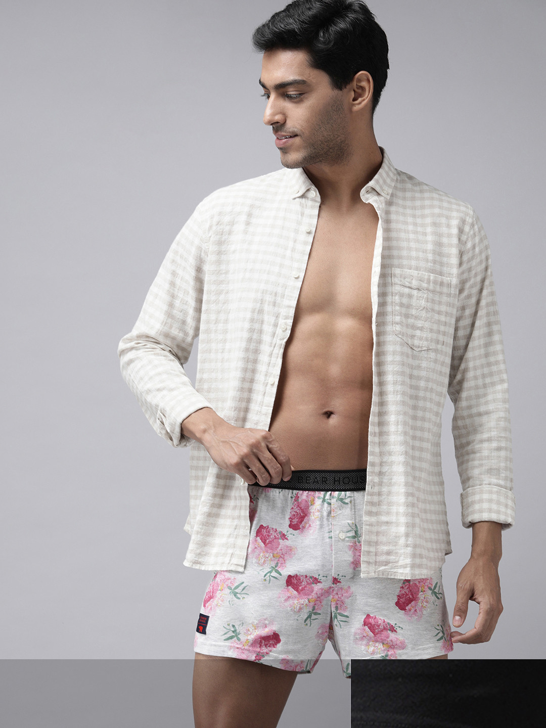 

THE BEAR HOUSE Men Pack Of 2 Assorted Pure Cotton Boxers TBH-LENNY-R-S