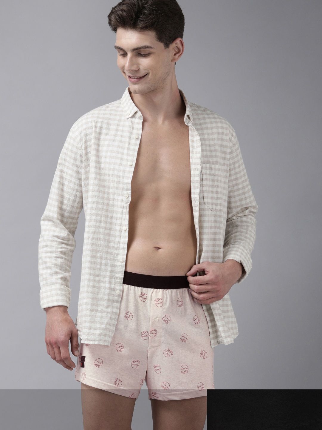 

THE BEAR HOUSE Men Pack of 2 Assorted Printed Cotton Boxers