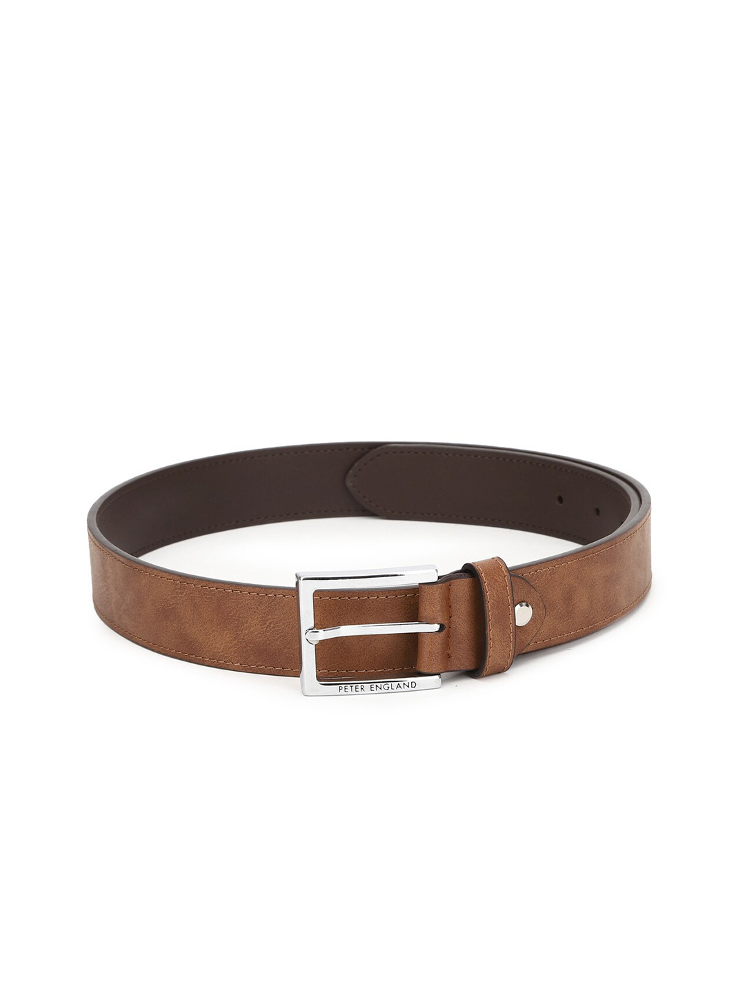 

Peter England Men Brown Solid PU Casual Belt