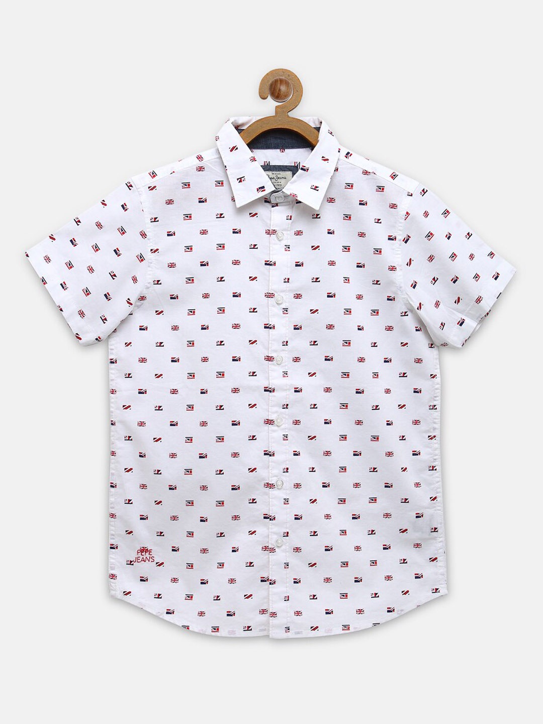 

Pepe Jeans Boys White Opaque Printed Casual Shirt