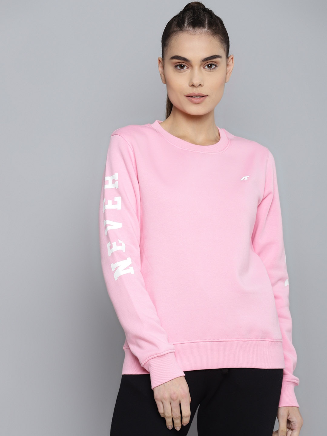 

Alcis Women Pink Printed Sweatshirt