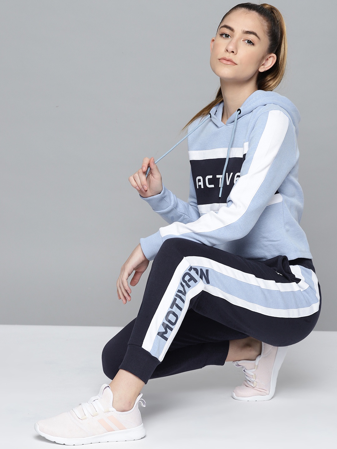 

Alcis Women Blue Typography Printed Track Suit