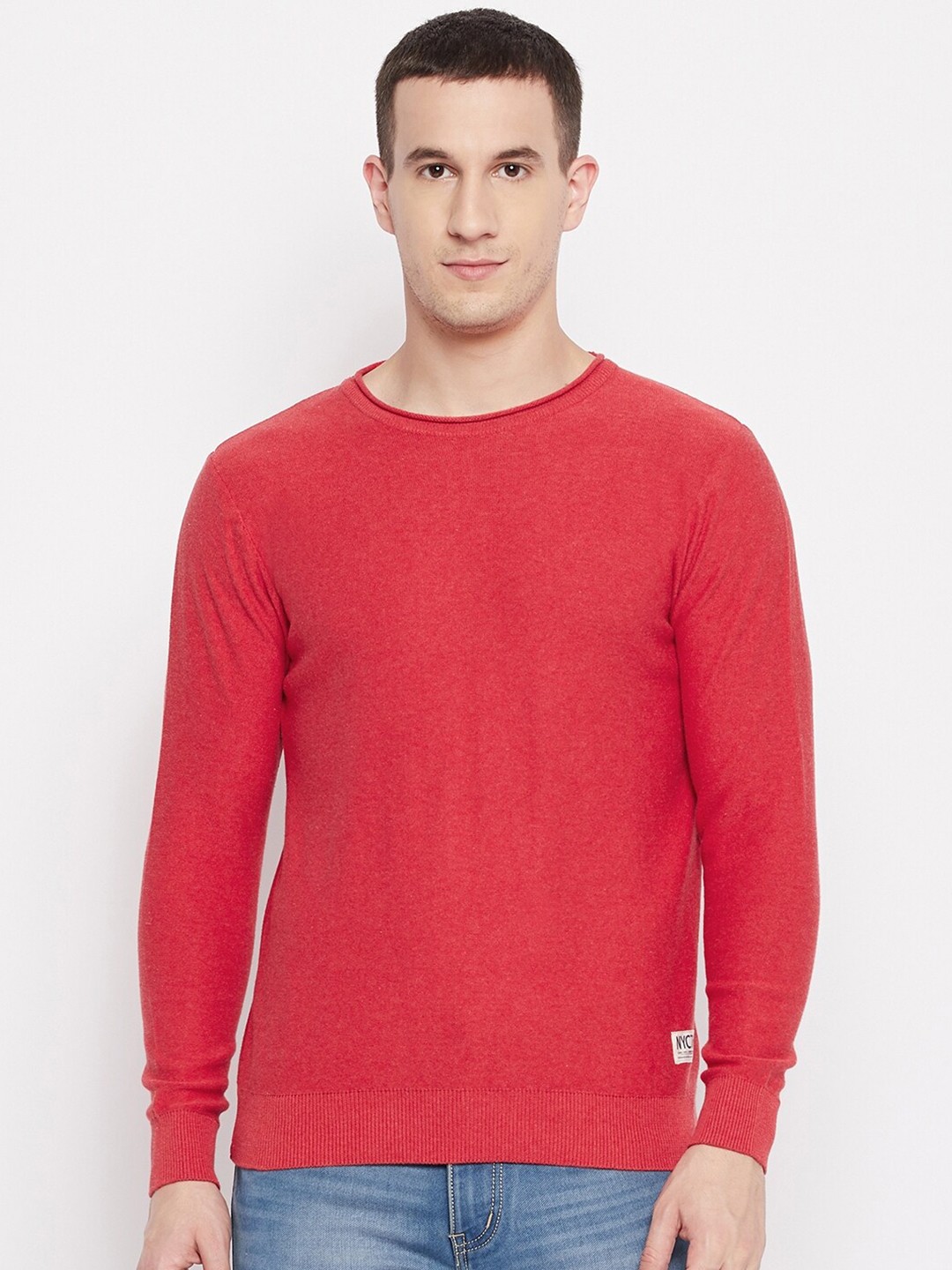 

QUBIC Men Red Pullover