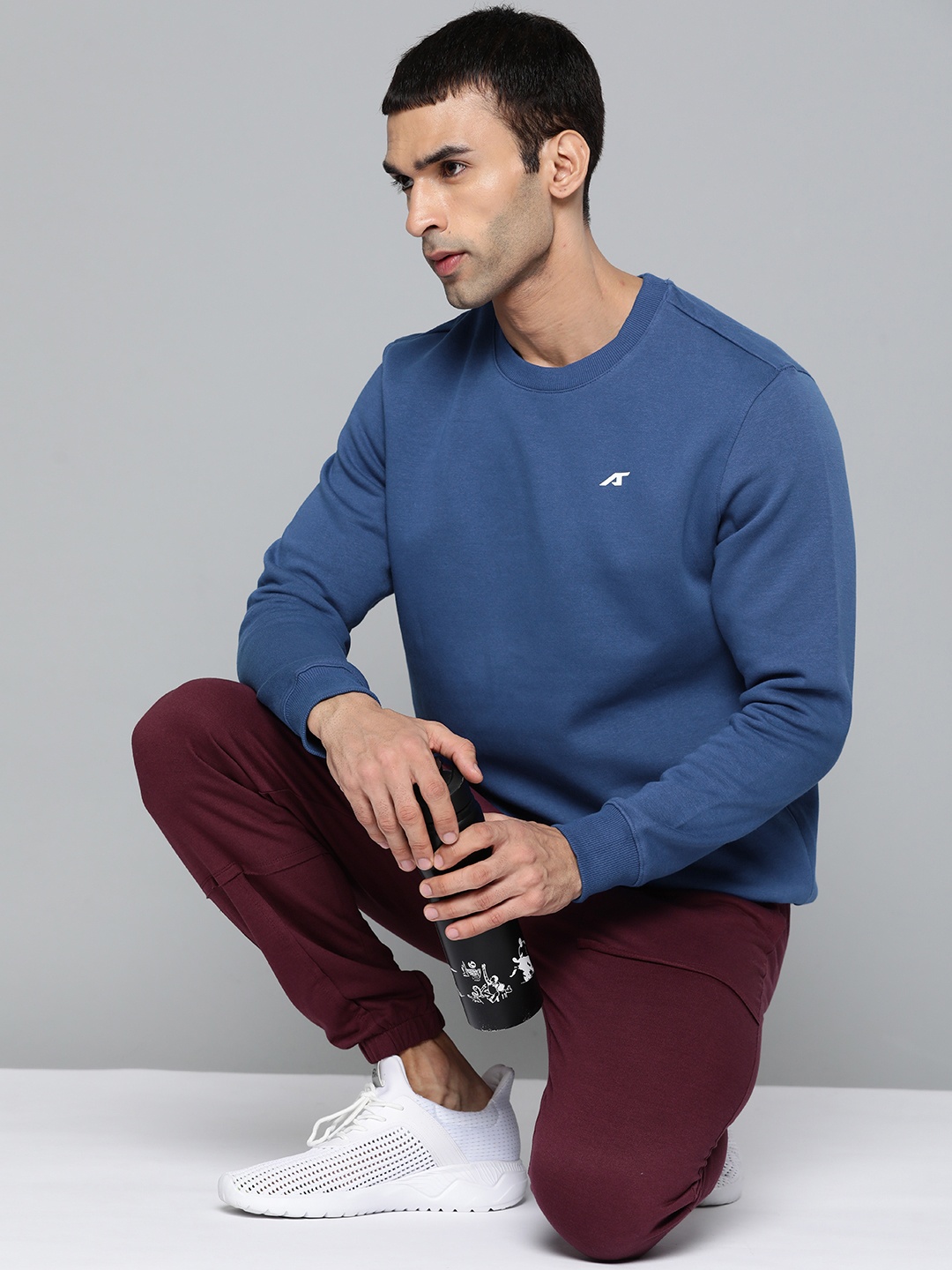 

Alcis Men Blue Cotton Sweatshirt