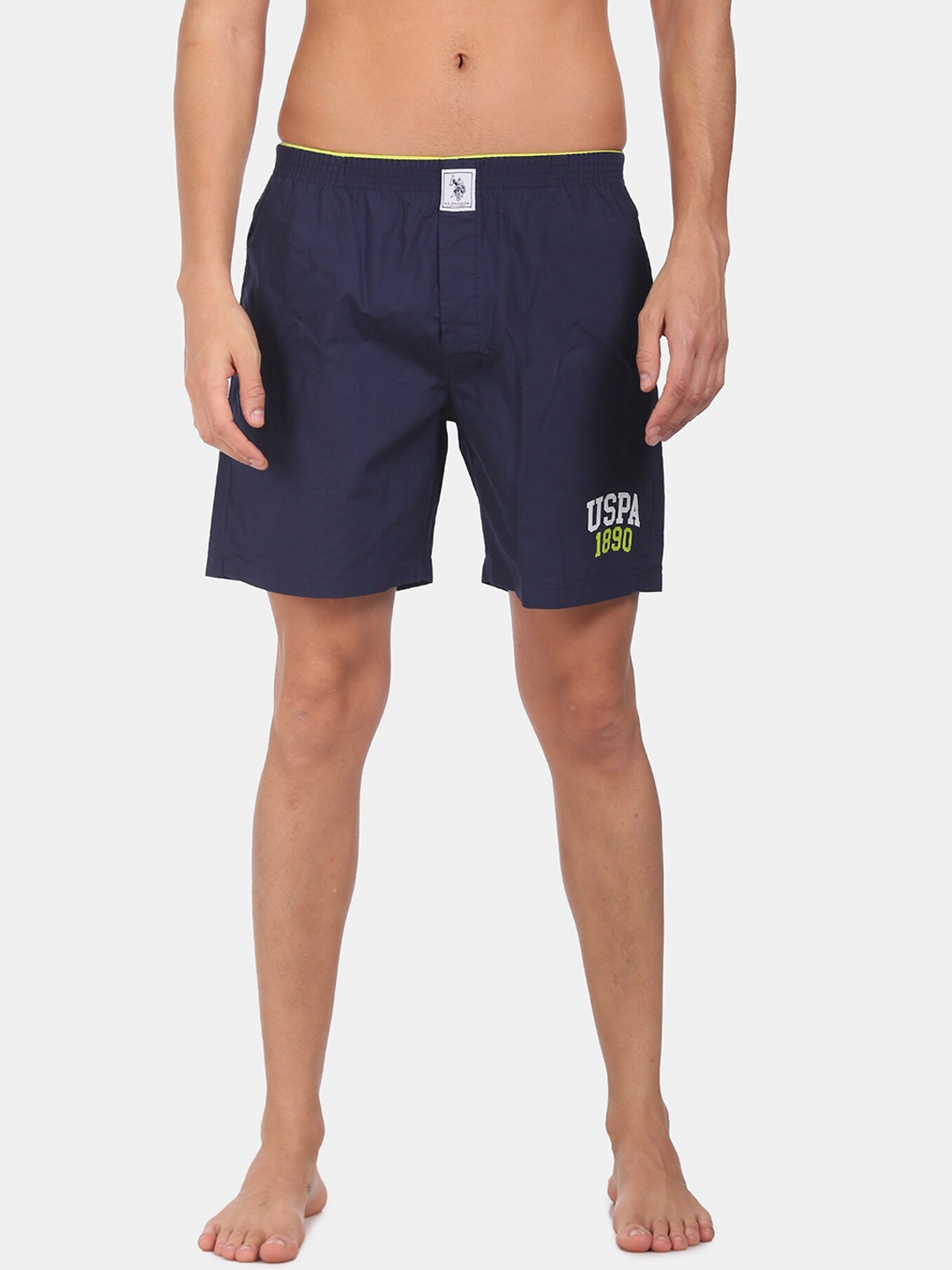 

U.S. Polo Assn. Men Blue Solid Pure Cotton Boxers