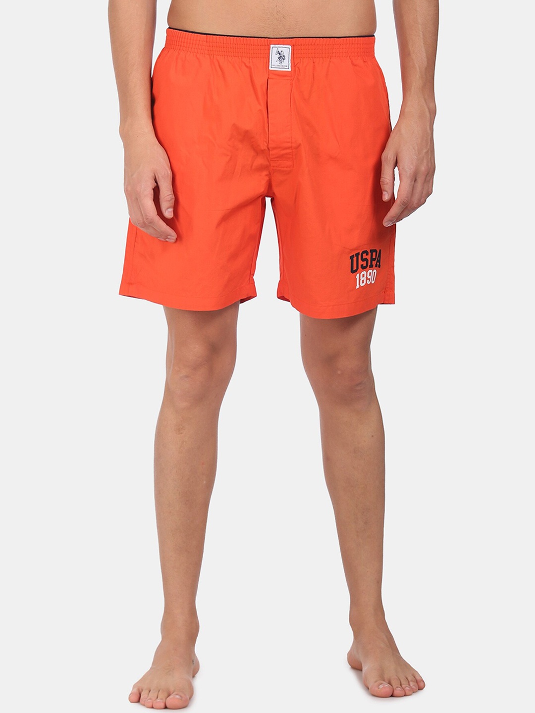 

U.S. Polo Assn. Men Orange Solid Pure Cotton Boxers IYAA-705-PL