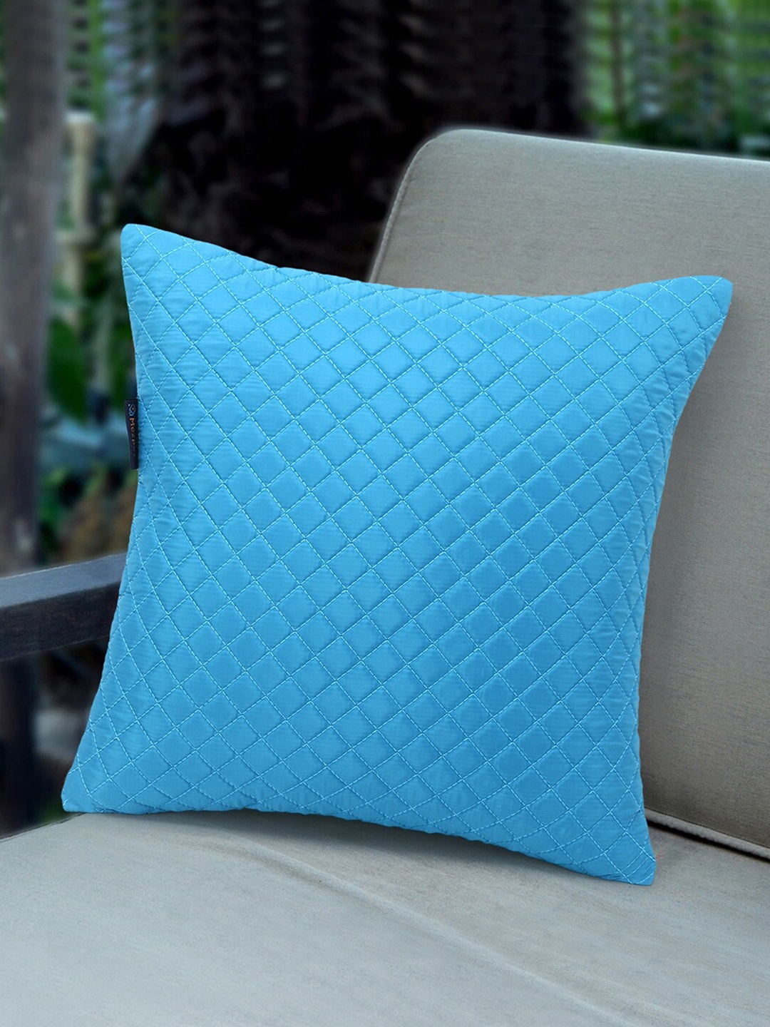 

Mezposh Blue Quilted Square Cushion Covers