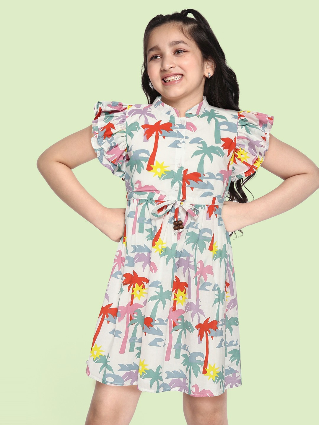 

Bella Moda White Tropical Dress