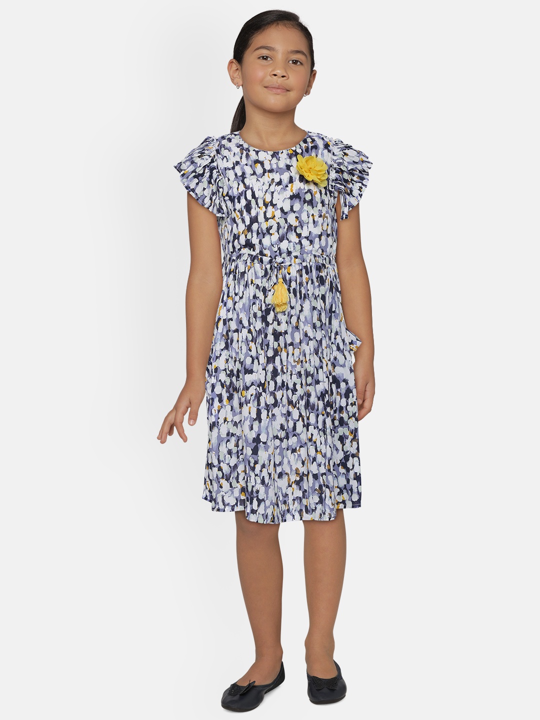 

Bella Moda Girls Multicoloured Printed Dress, Multi