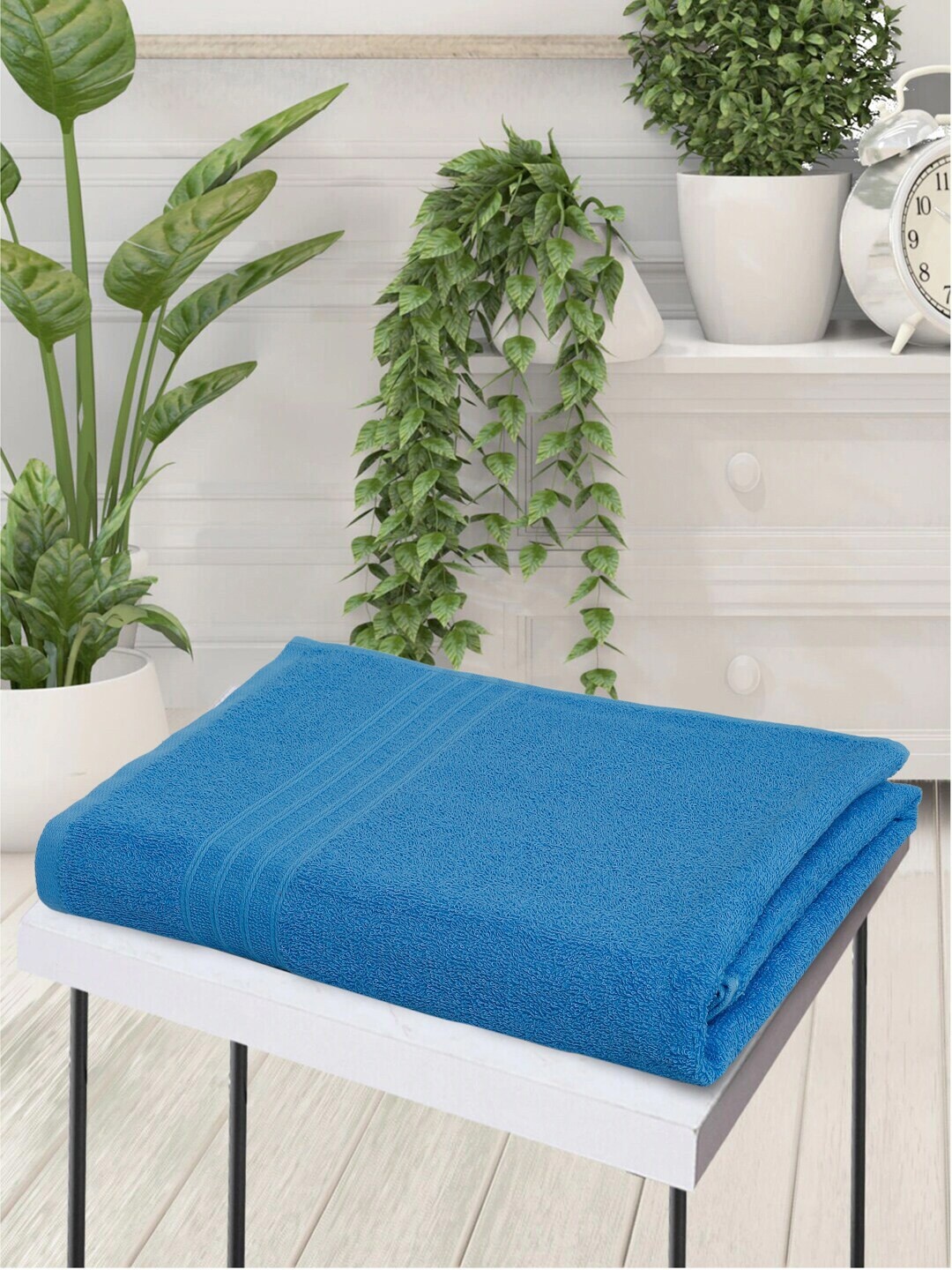 

MYTRIDENT Blue Solid Pure Cotton 400 GSM Bath Towel