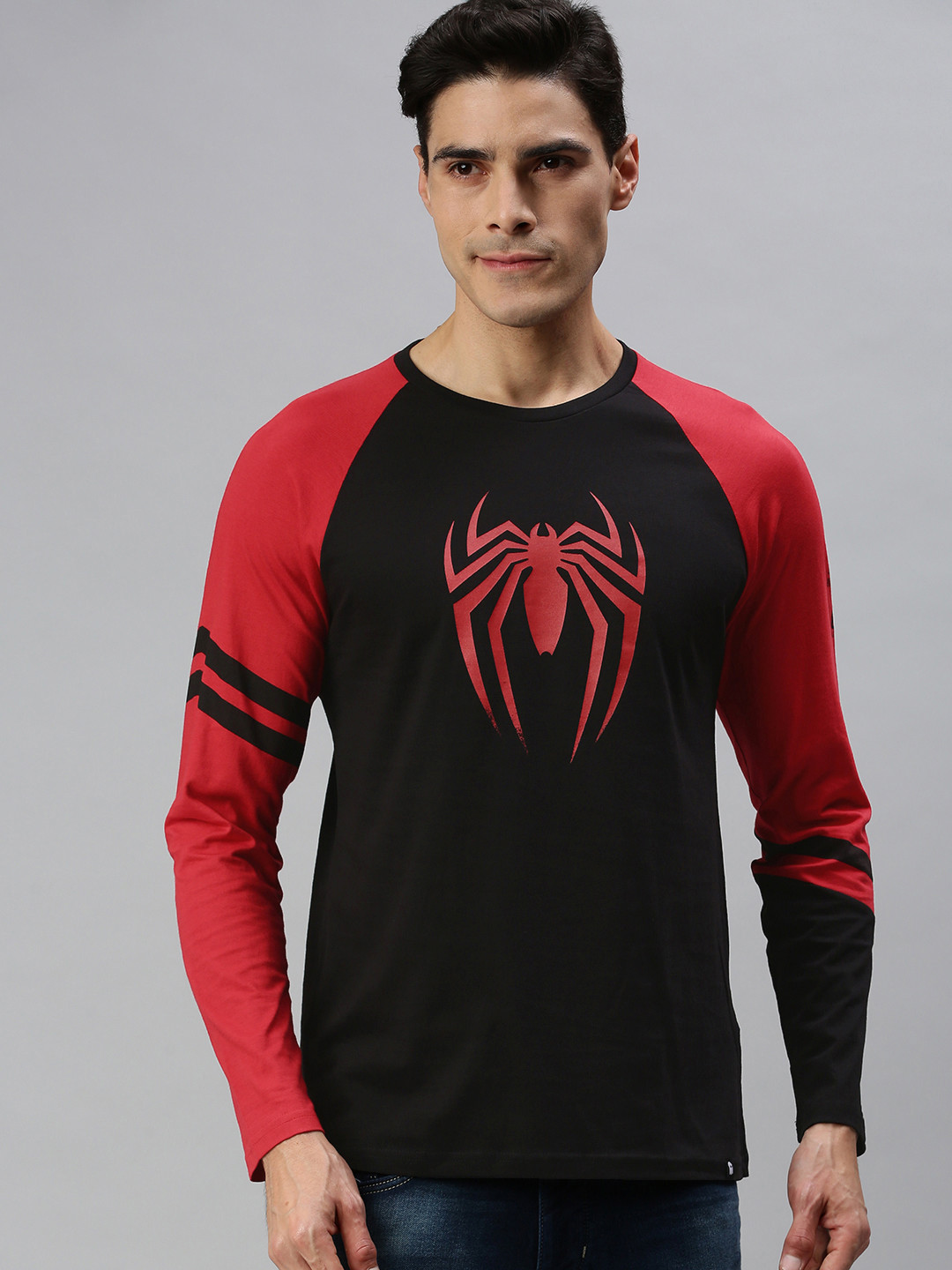 

The Souled Store Men Black & Red Printed T-shirt